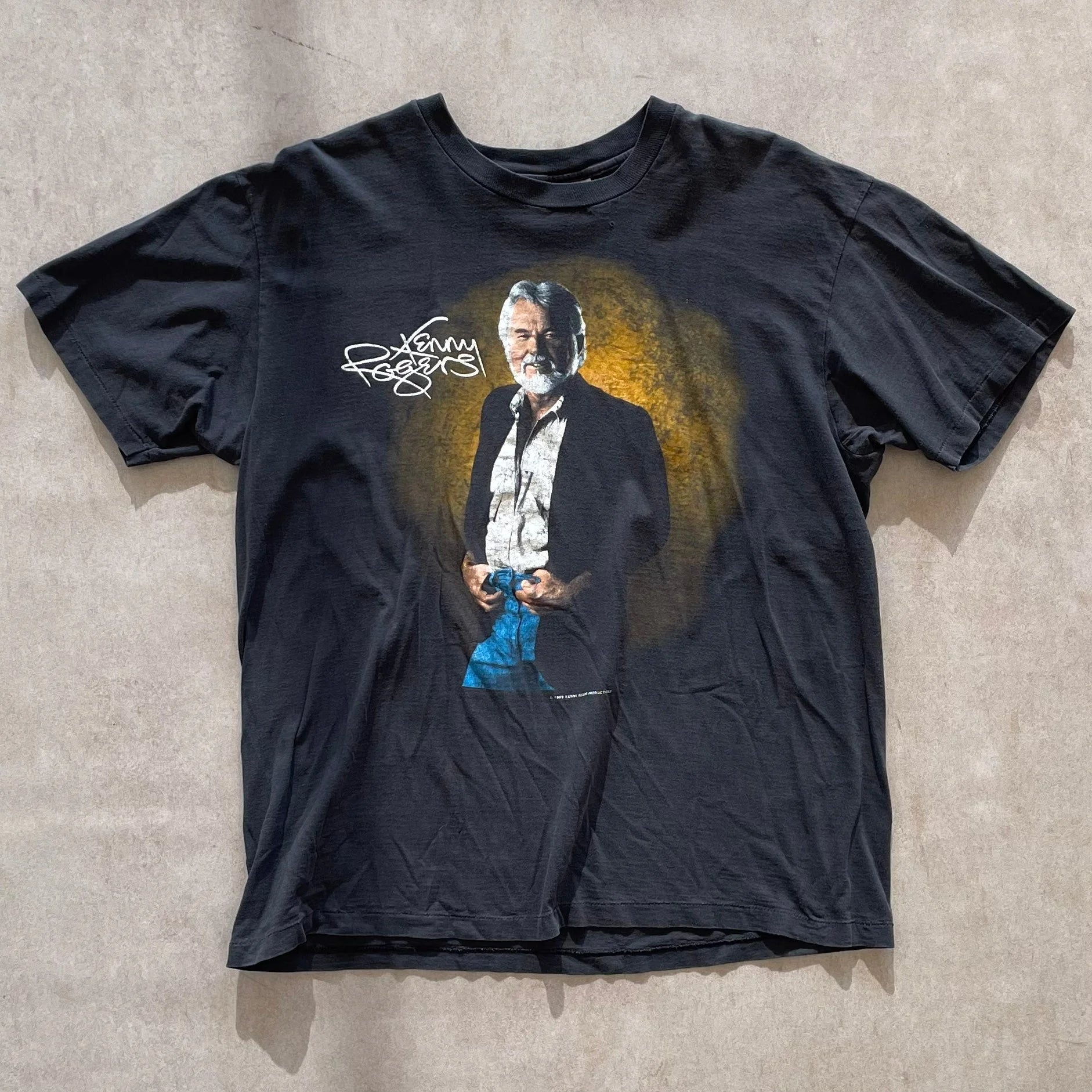 1989 Hanes Kenny Rogers Signature T-Shirt - XL - sullivansvintage