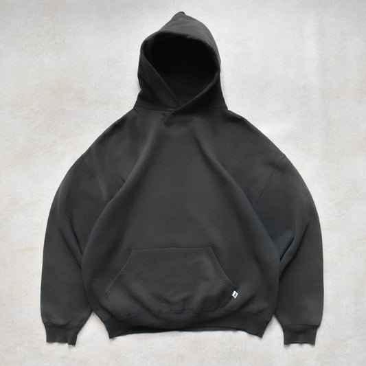 1990s Russell Athletic Black Faded Hoodie - XL sullivansvintage