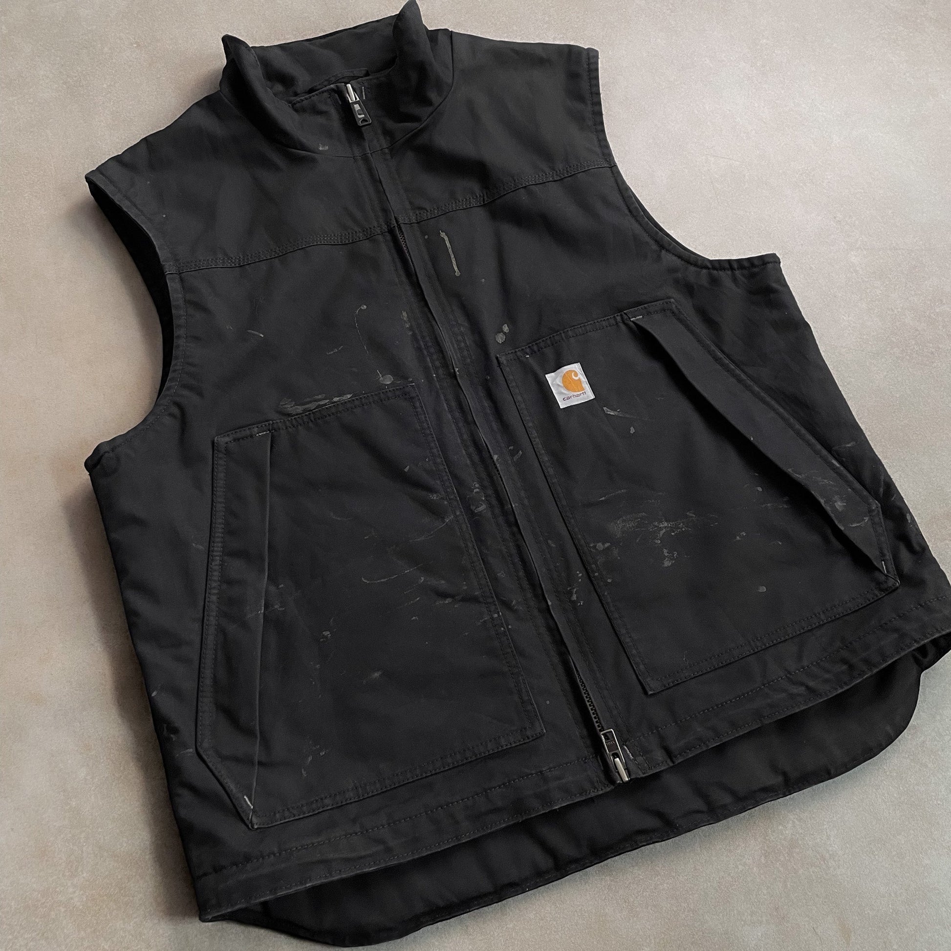 2000s Carhartt Quilted Gillet Black Vest - L sullivansvintage