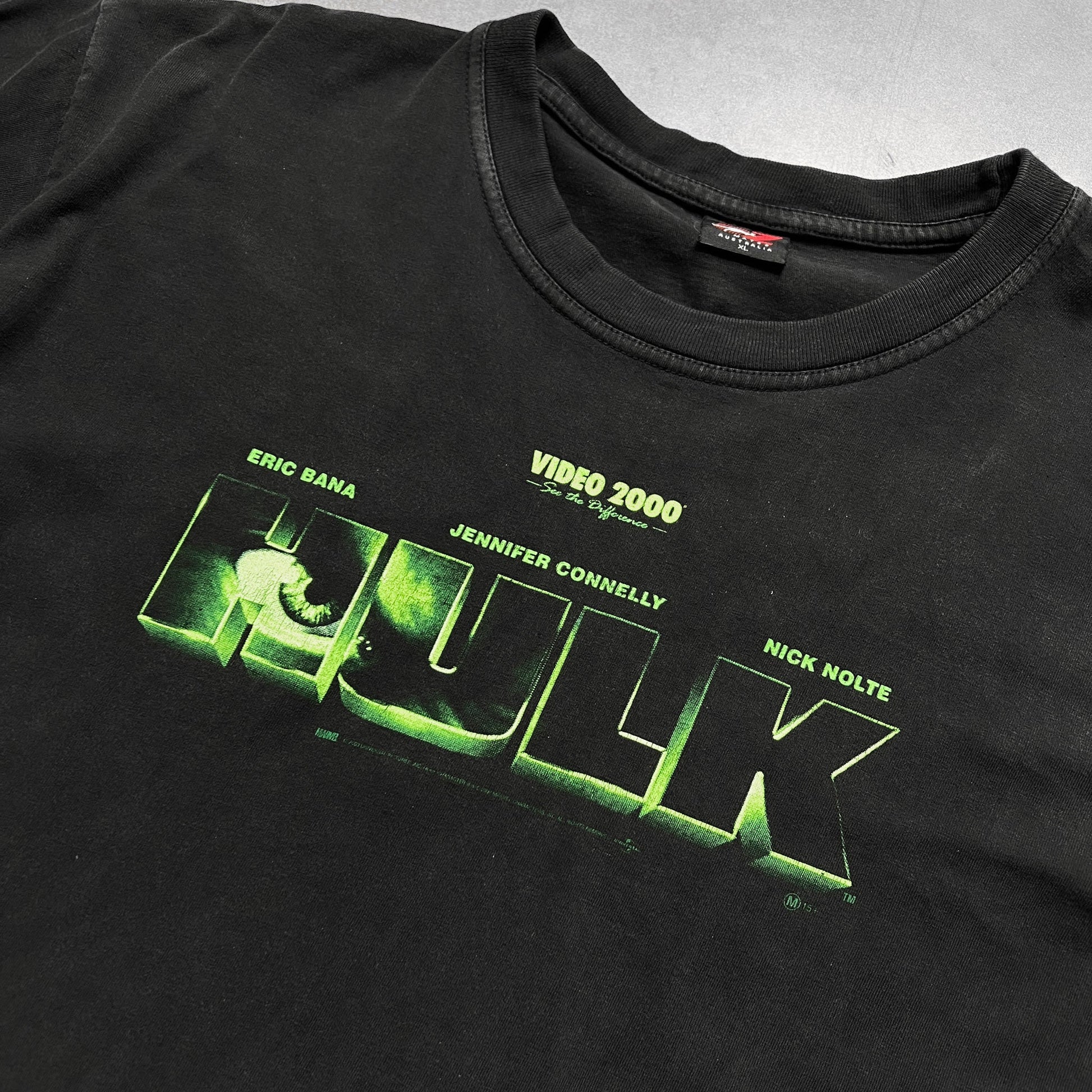 2000s Hulk Movie Black T Shirt - XL sullivansvintage