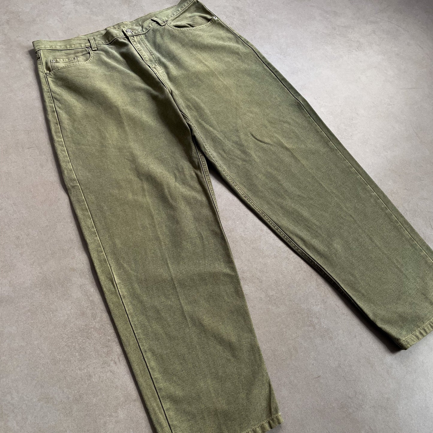 2000s Tencel Moss Green Pants - 42in sullivansvintage