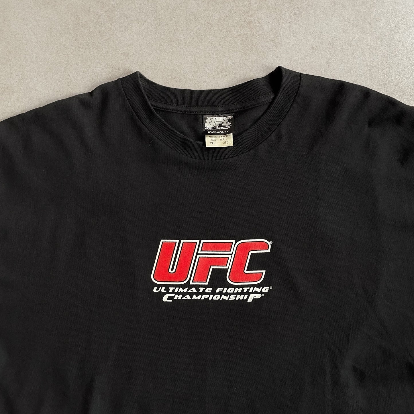 2000s Vintage UFC Logo Black Tee - 2XL sullivansvintage