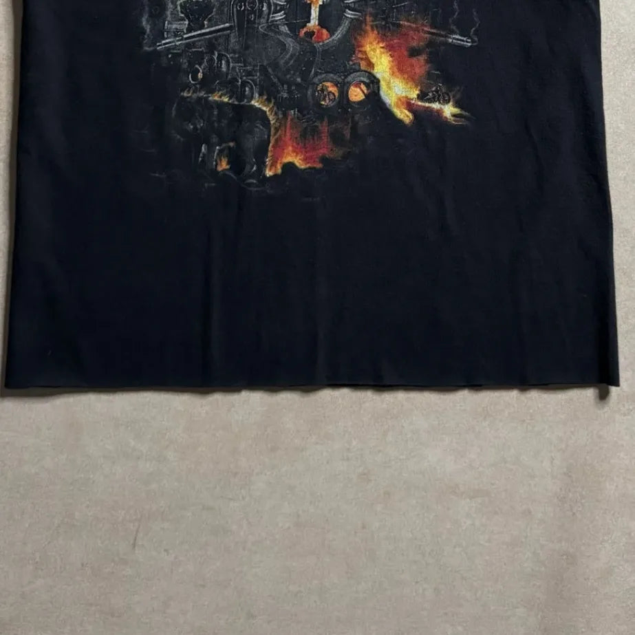 Vintage Harley-Davidson Black Cropped T-shirt - 3XS Bottom