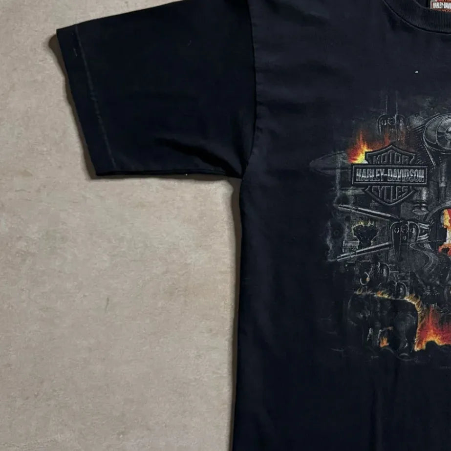 Vintage Harley-Davidson Black Cropped T-shirt - 3XS Left