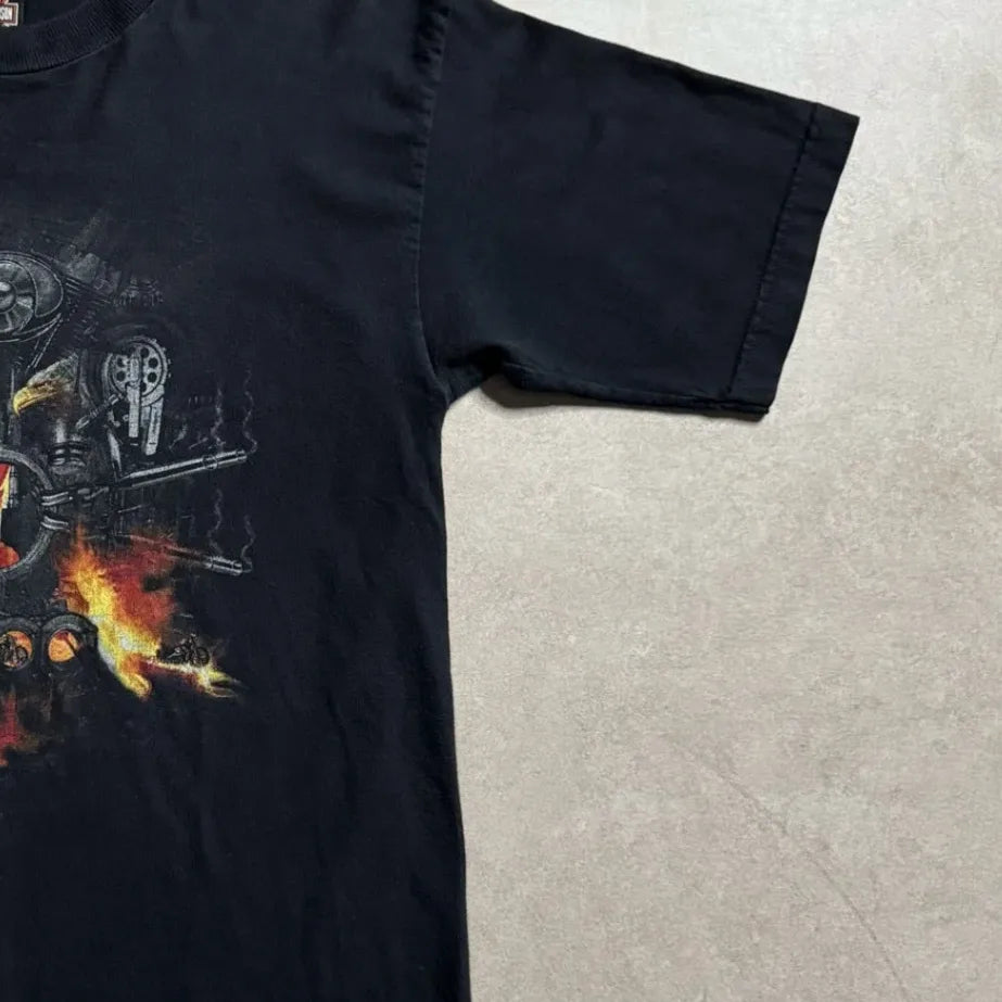 Vintage Harley-Davidson Black Cropped T-shirt - 3XS Right