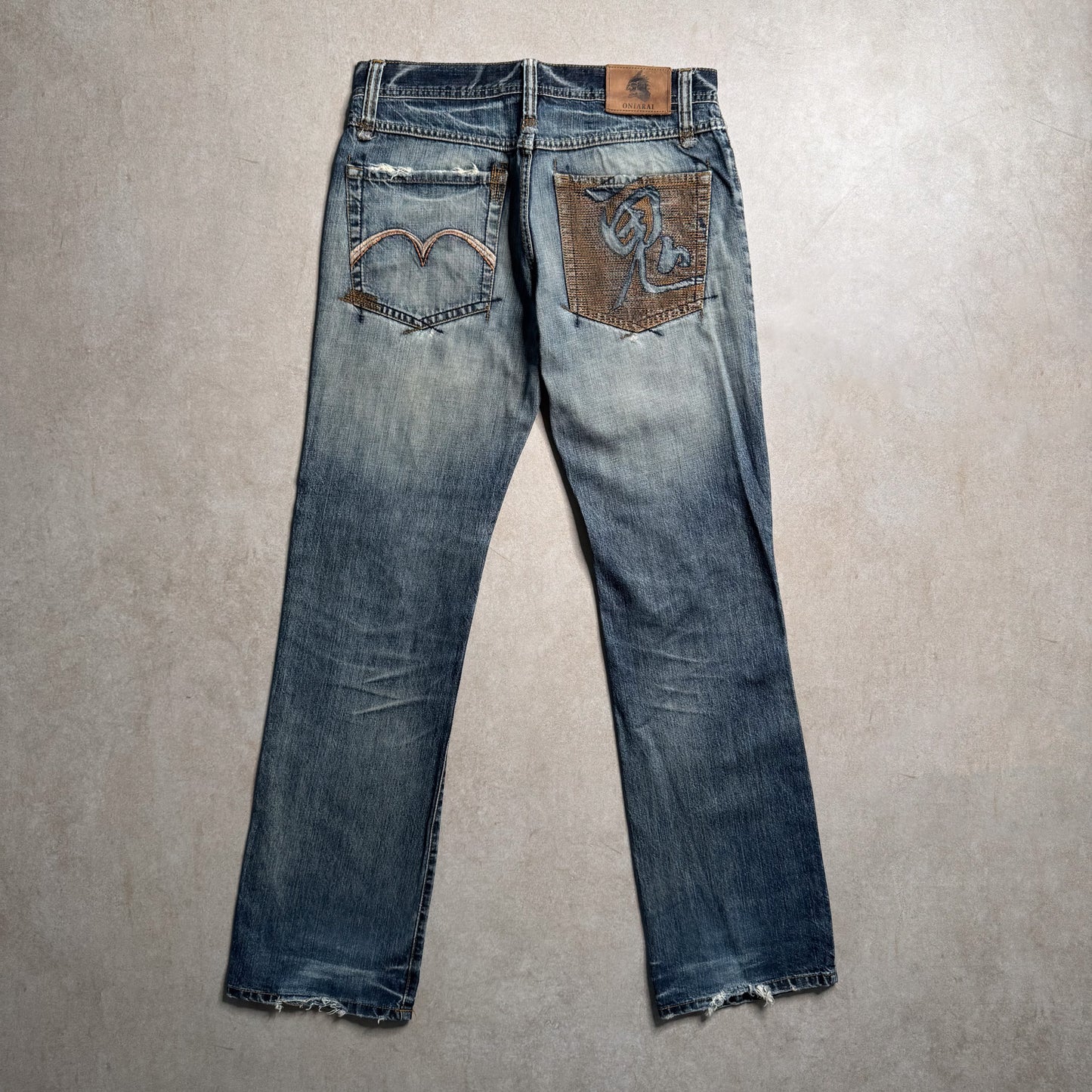 Vintage Oniarai Nippon Navy Jeans - 32x33