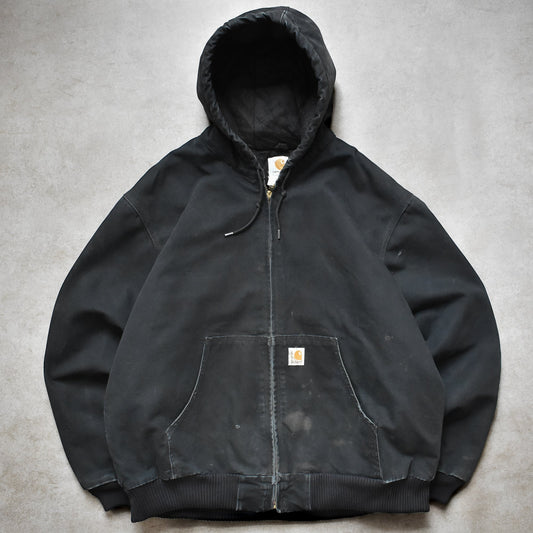 Vintage Carharrt Black Active Hoodie Jacket - XL sullivansvintage