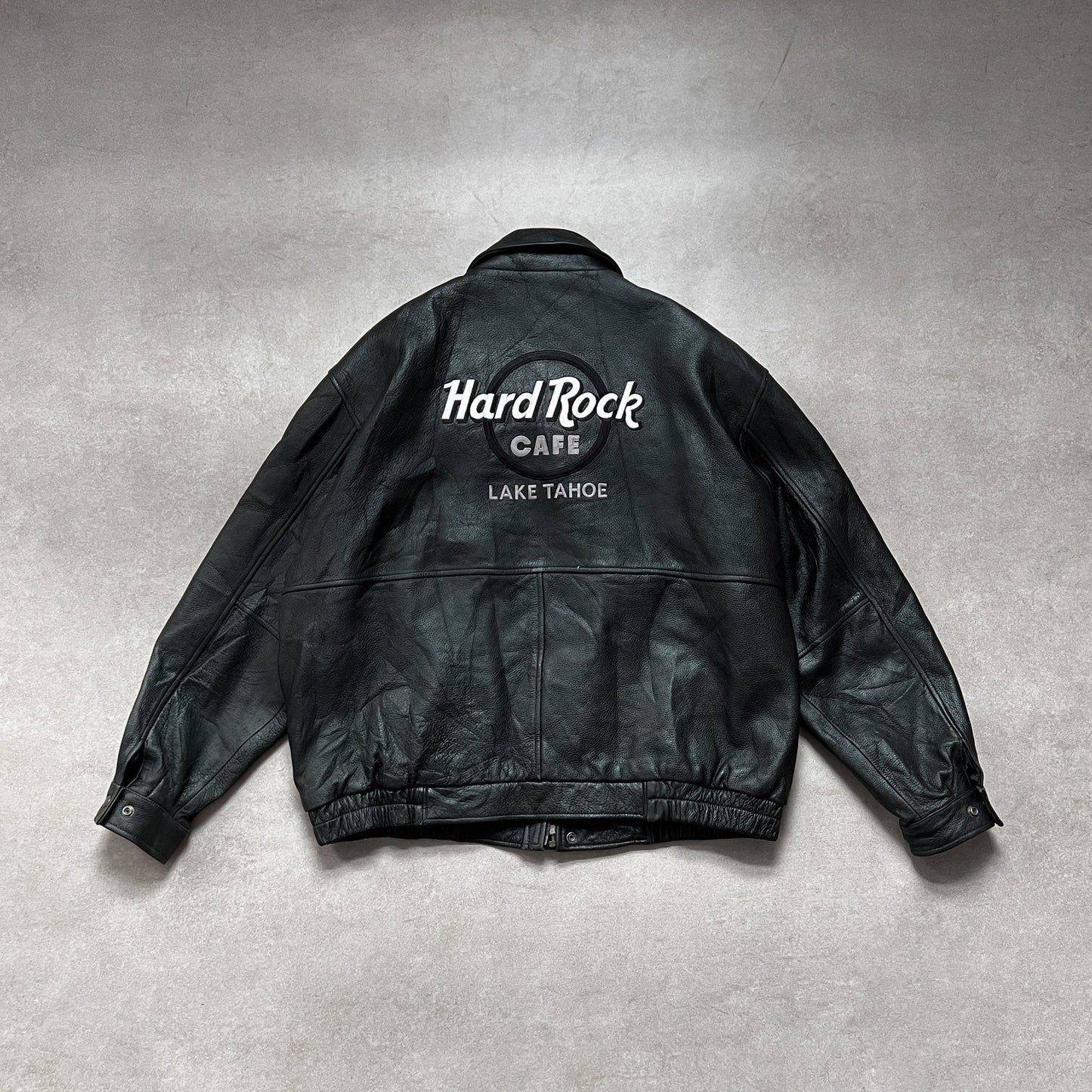 Vintage Hard Rock Cafe "Lake Tahoe" Black Leather Jacket - 2XL sullivansvintage