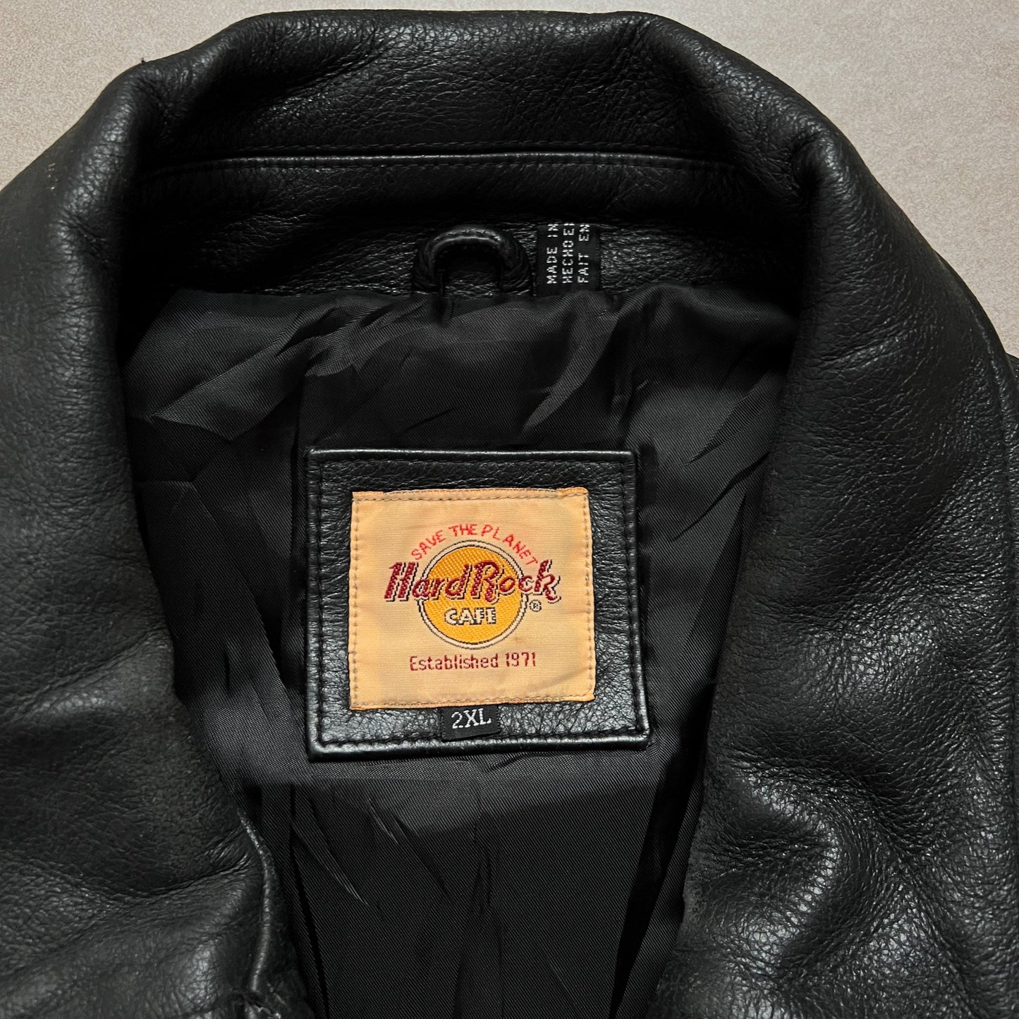 Vintage Hard Rock Cafe "Lake Tahoe" Black Leather Jacket - 2XL sullivansvintage