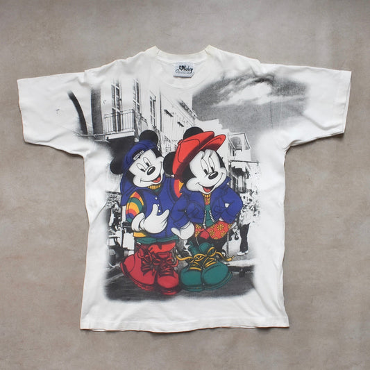 Vintage Mickey & Mini White T Shirt By Jerry Leigh - XL sullivansvintage