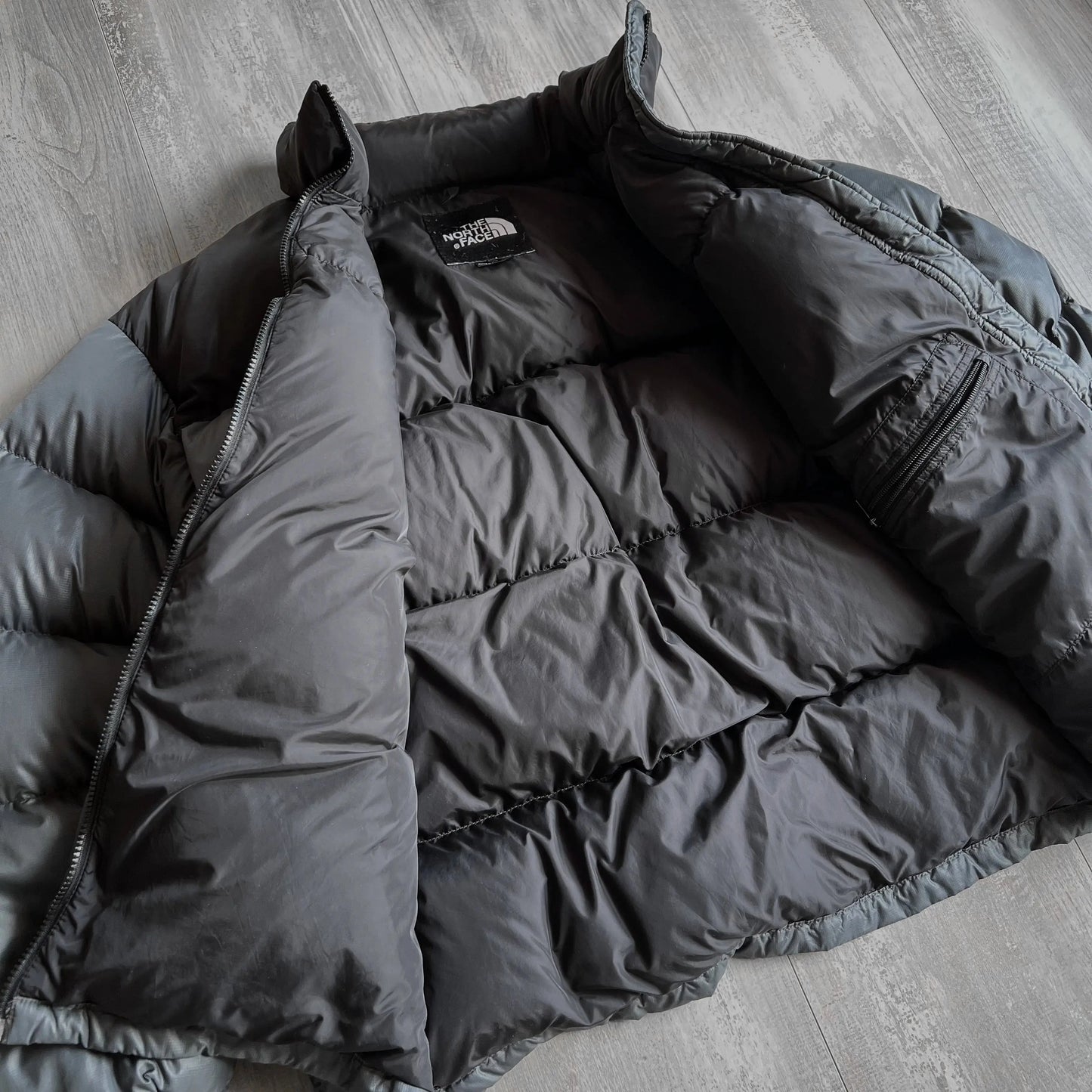 1990s The North Face Nuptse 700 Grey Puffer Jacket - XXL sullivansvintage