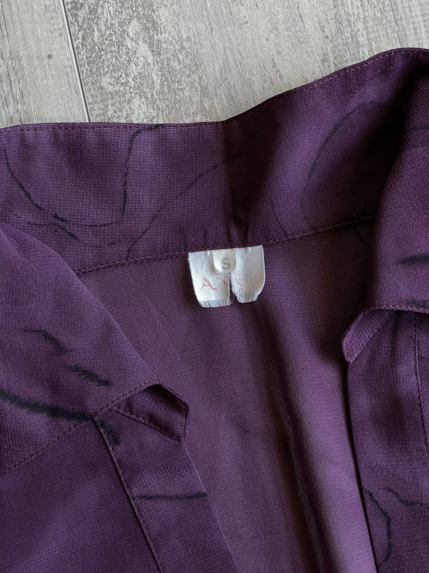 Vintage Axer Purple Button Up Blouse - S sullivansvintage