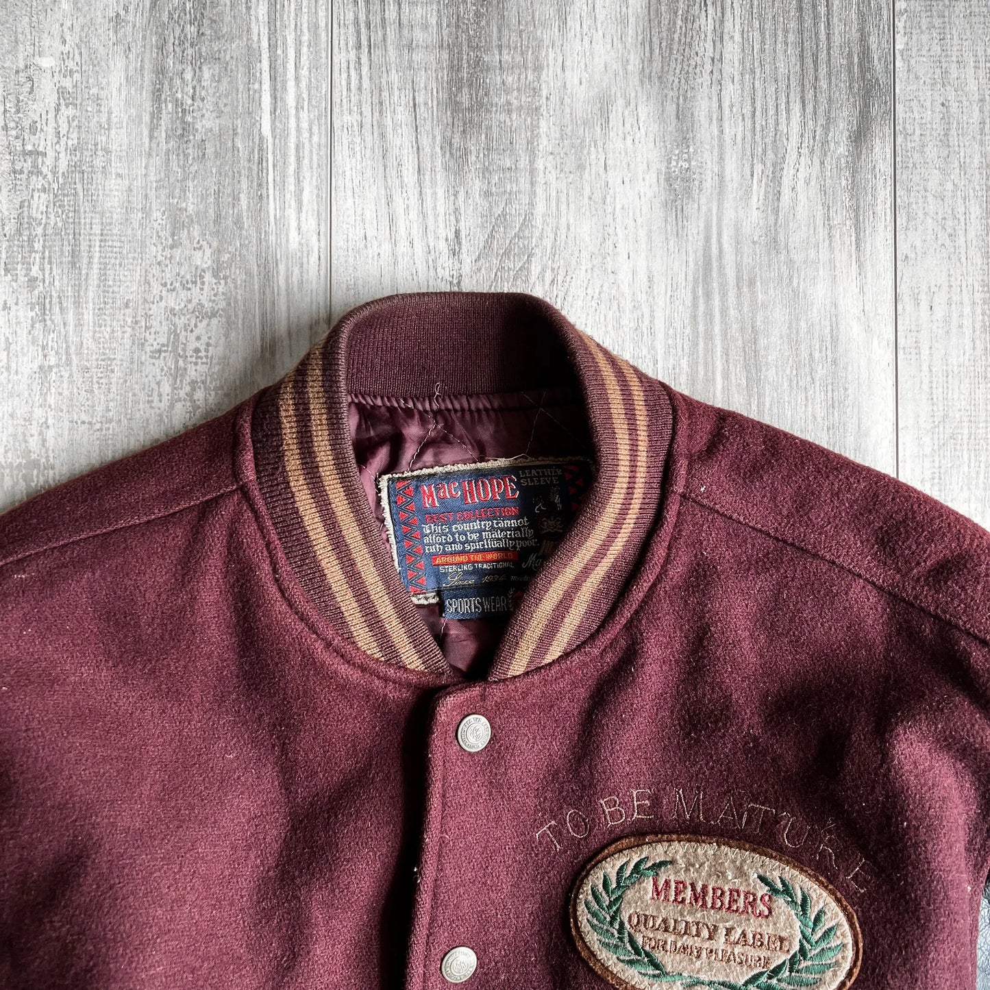 Vintage MacHope Burgundy Varsity Jacket - M sullivansvintage