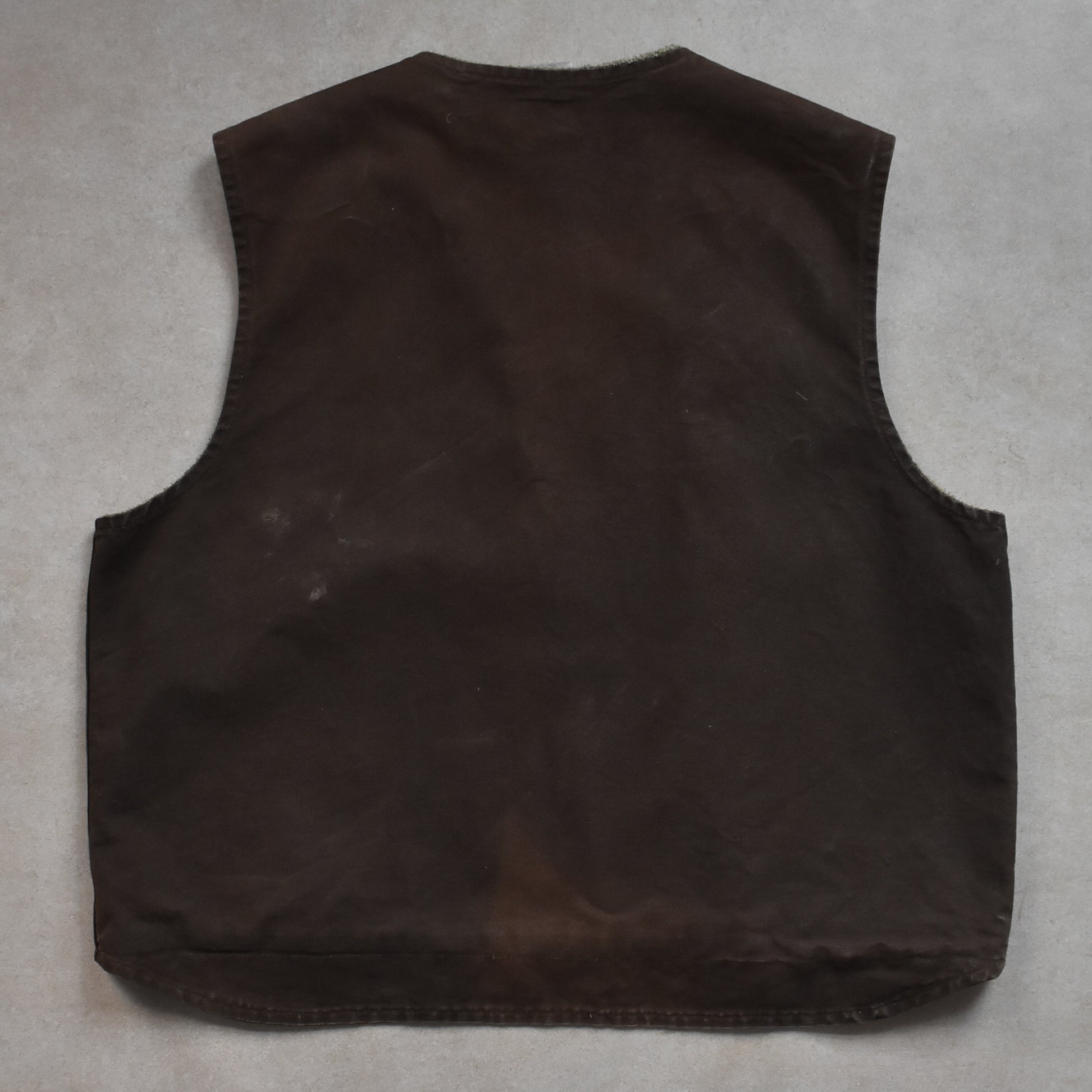 1970s Carhartt Brown Sherpa Lined Vest - 2XL sullivansvintage