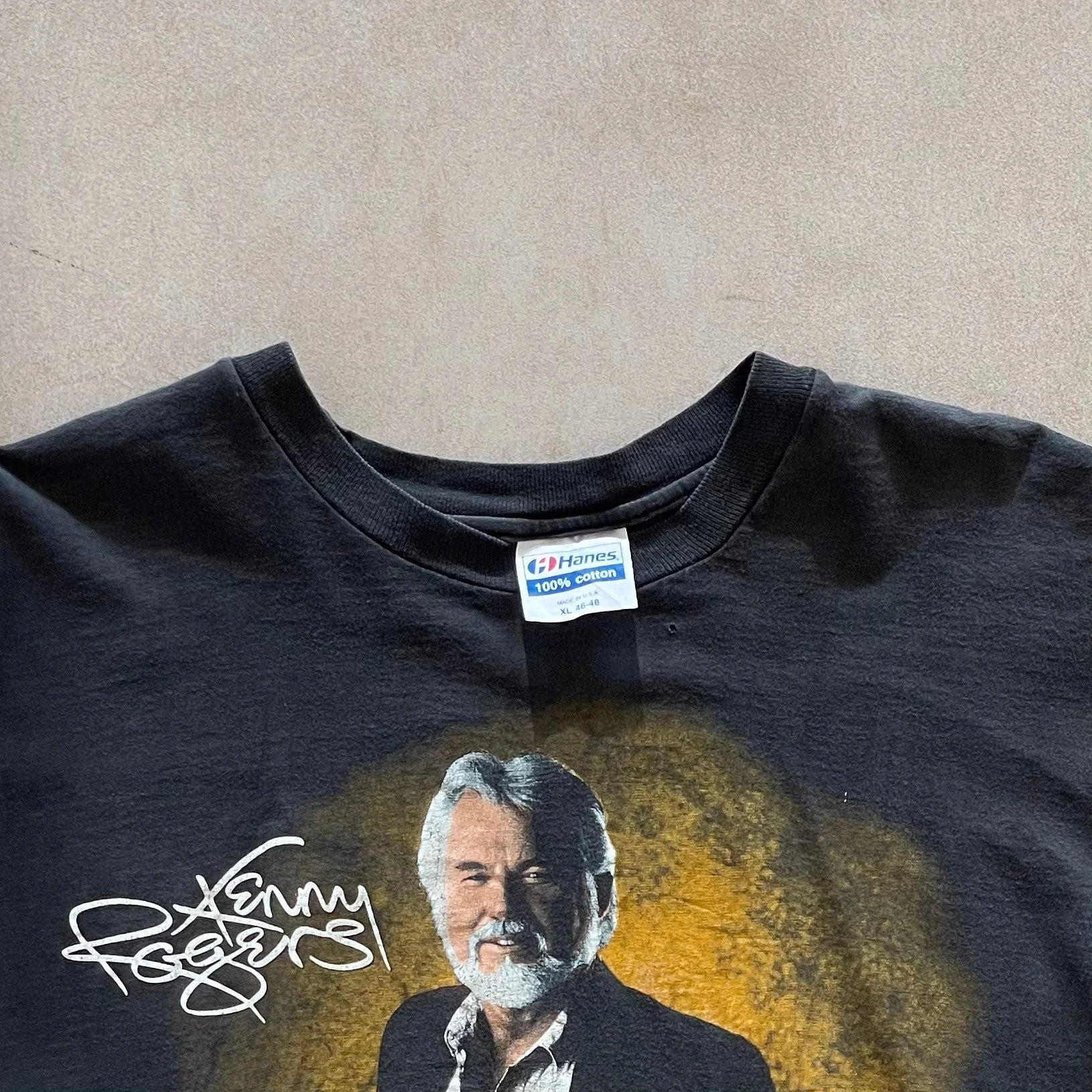 1989 Hanes Kenny Rogers Signature T-Shirt - XL - sullivansvintage