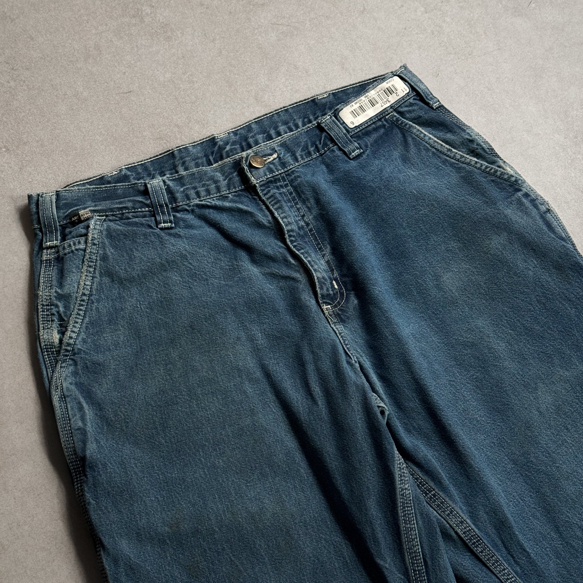 1990s Carhartt FR Flame Resistant Carpenter's Blue Jeans - 36 sullivansvintage