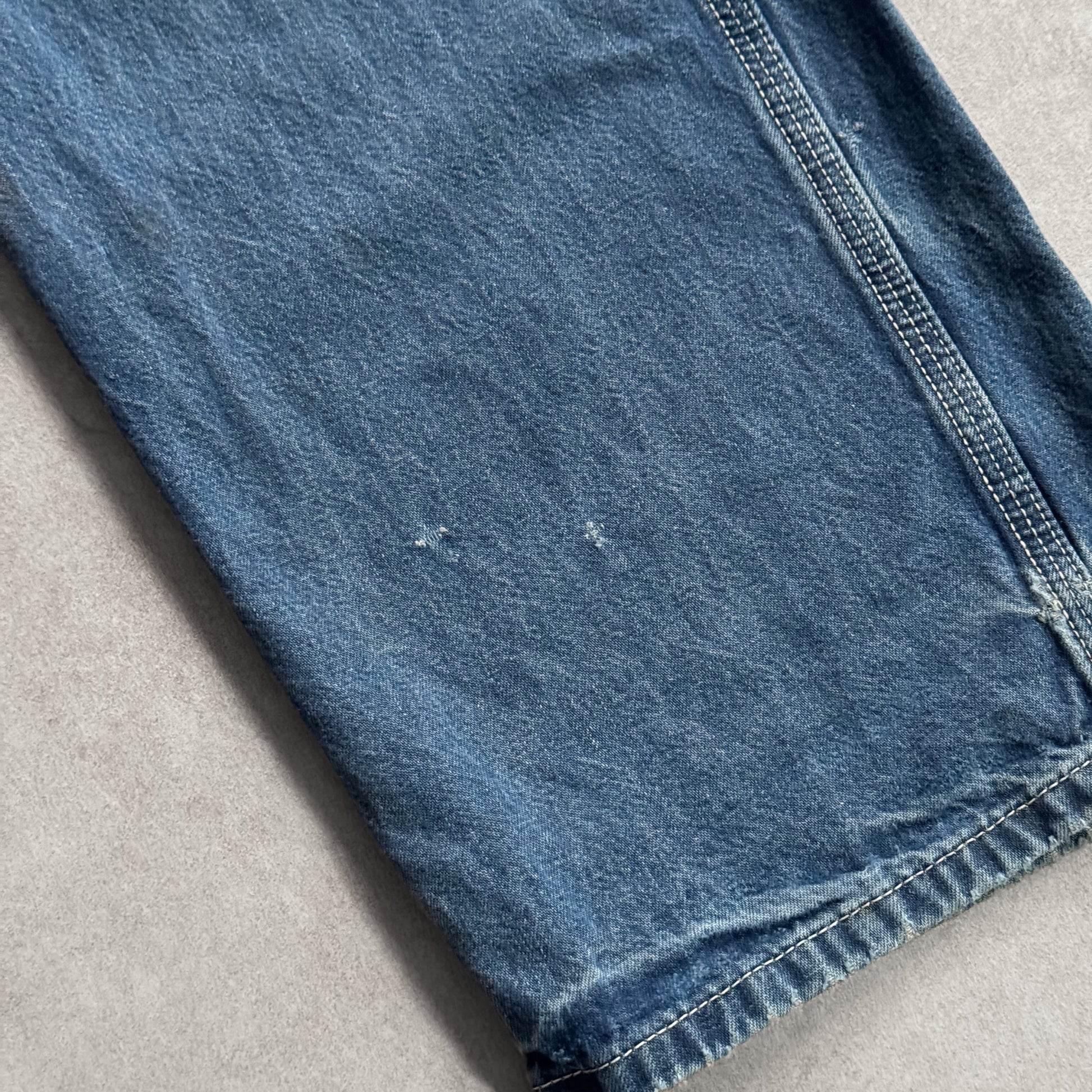 1990s Carhartt FR Flame Resistant Carpenter's Blue Jeans - 36 sullivansvintage