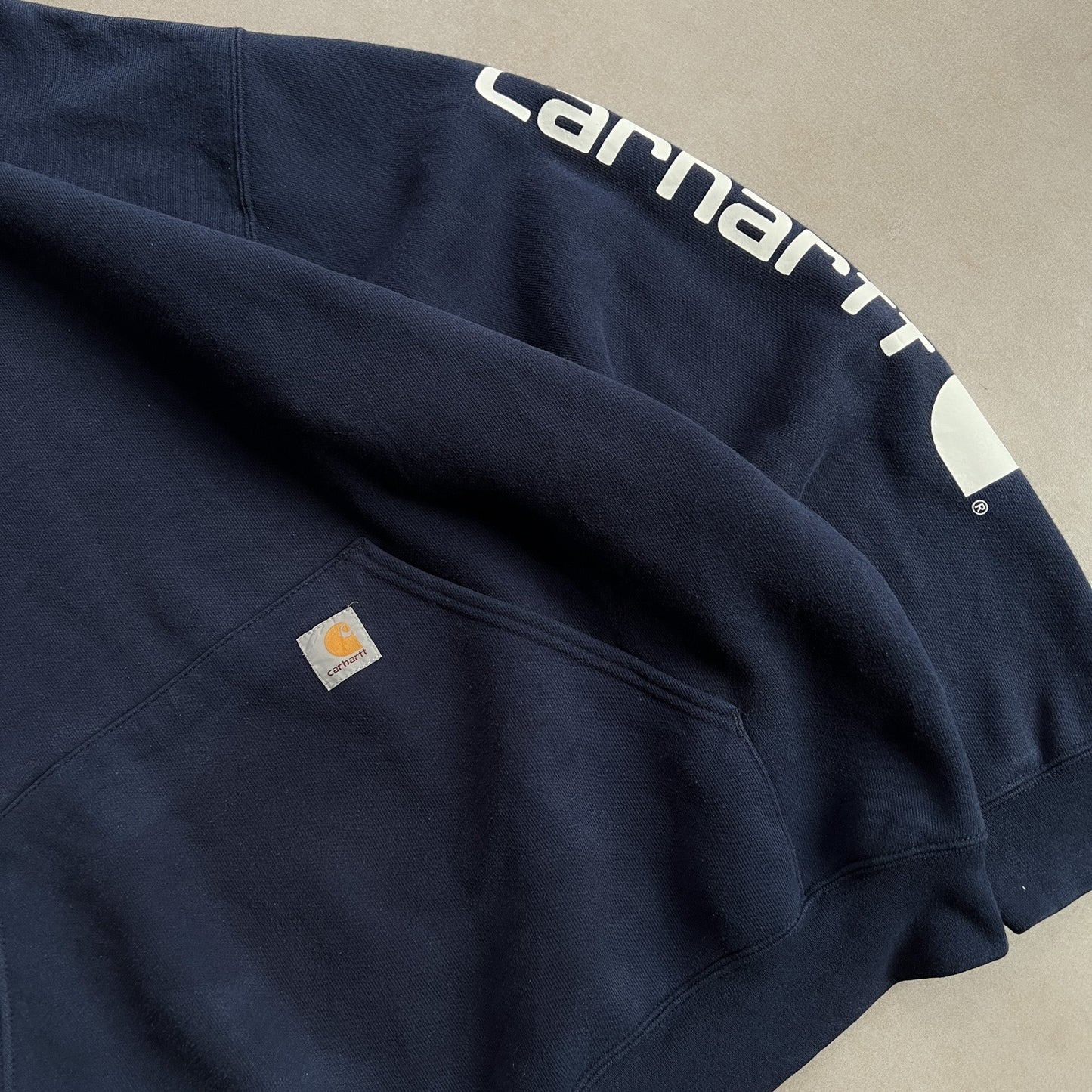 1990s Carhartt Navy Hoodie - XL sullivansvintage