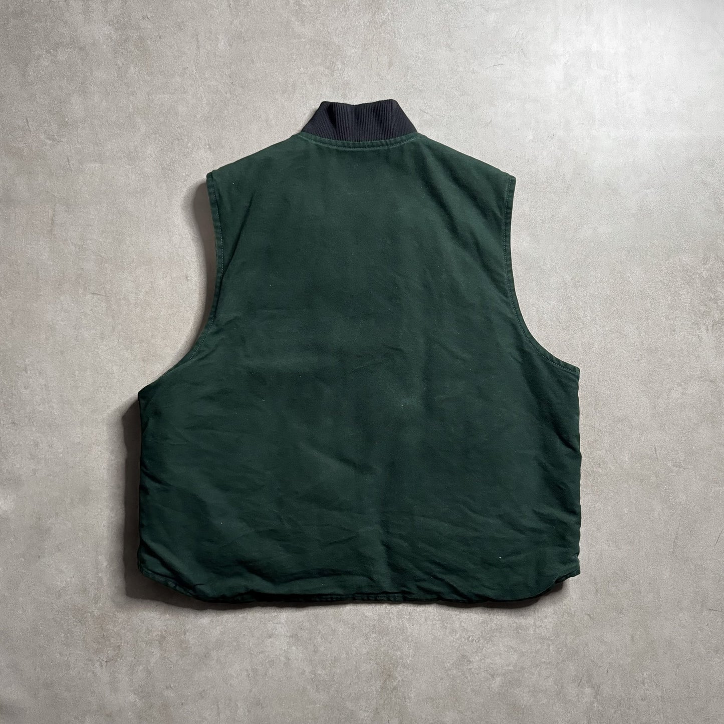 1990s Carhartt Quilt Lined Green Vest - 2XL sullivansvintage