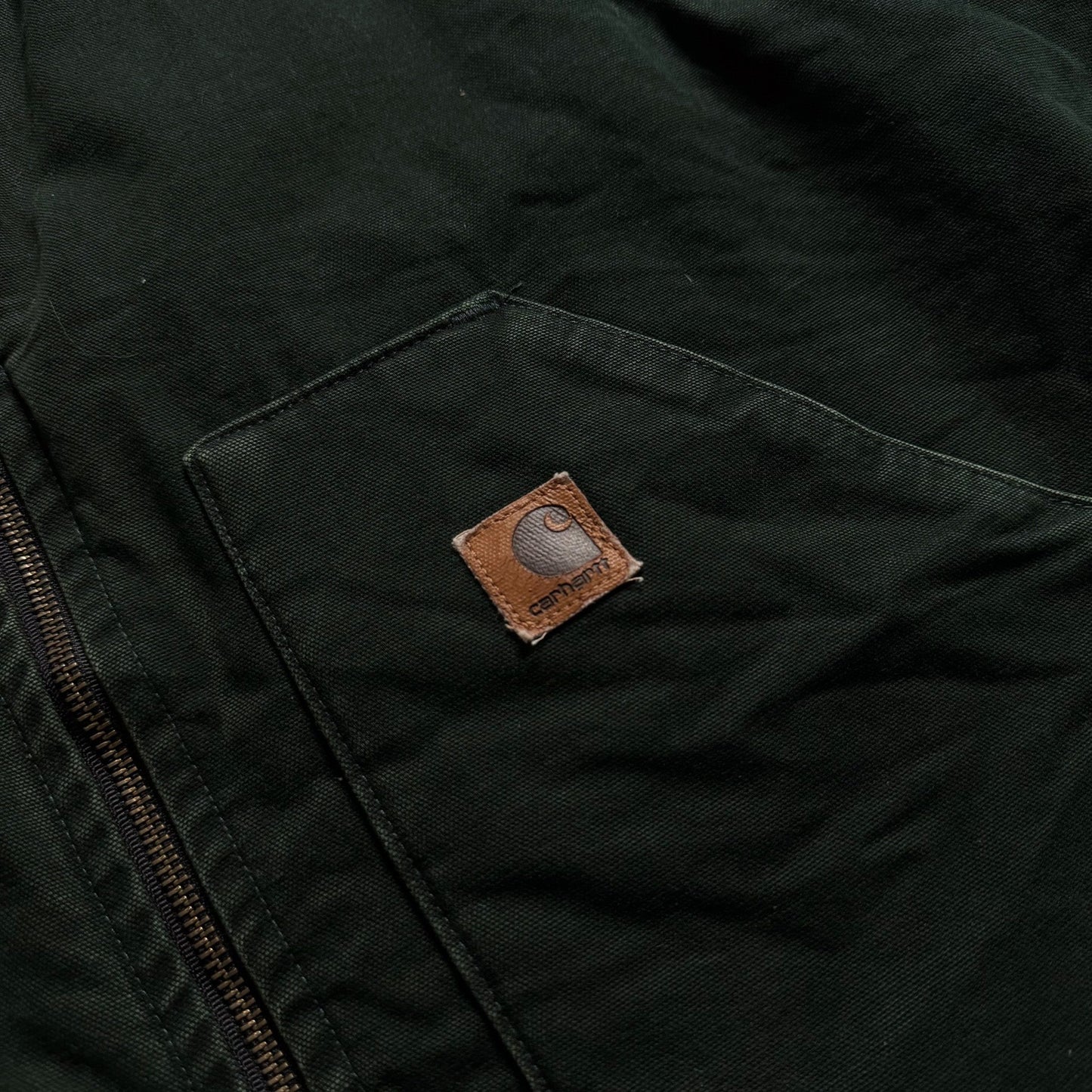 1990s Carhartt Quilt Lined Green Vest - 2XL sullivansvintage