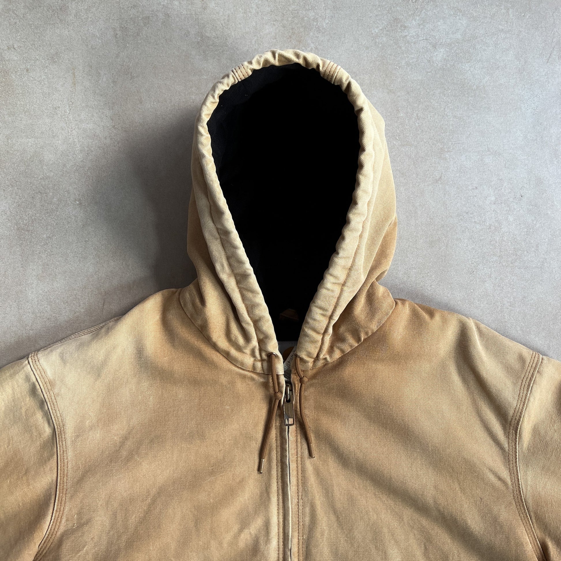 1990s Carhartt Tan Active Hoodie Jacket - XL sullivansvintage