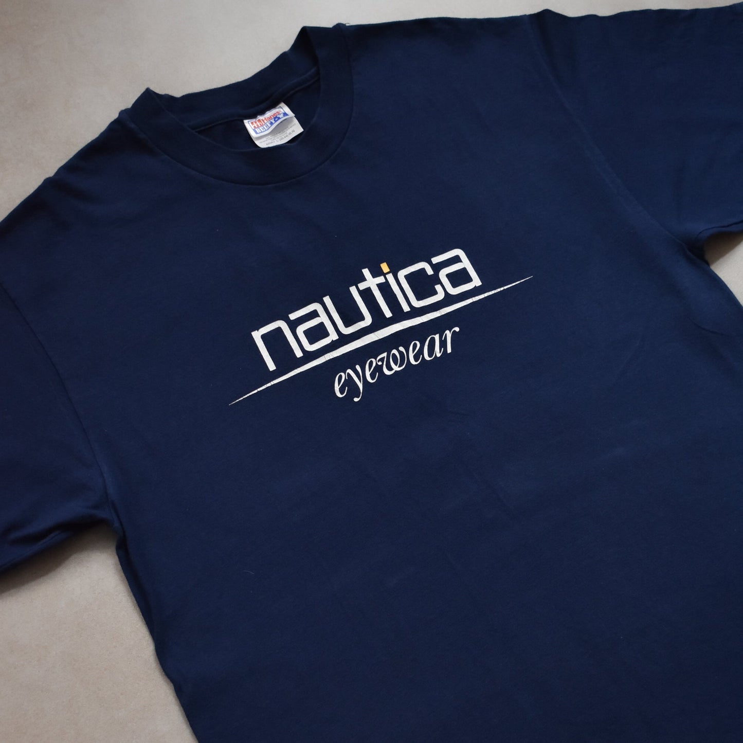 1990s Nautica Eyewear Navy T Shirt - L sullivansvintage