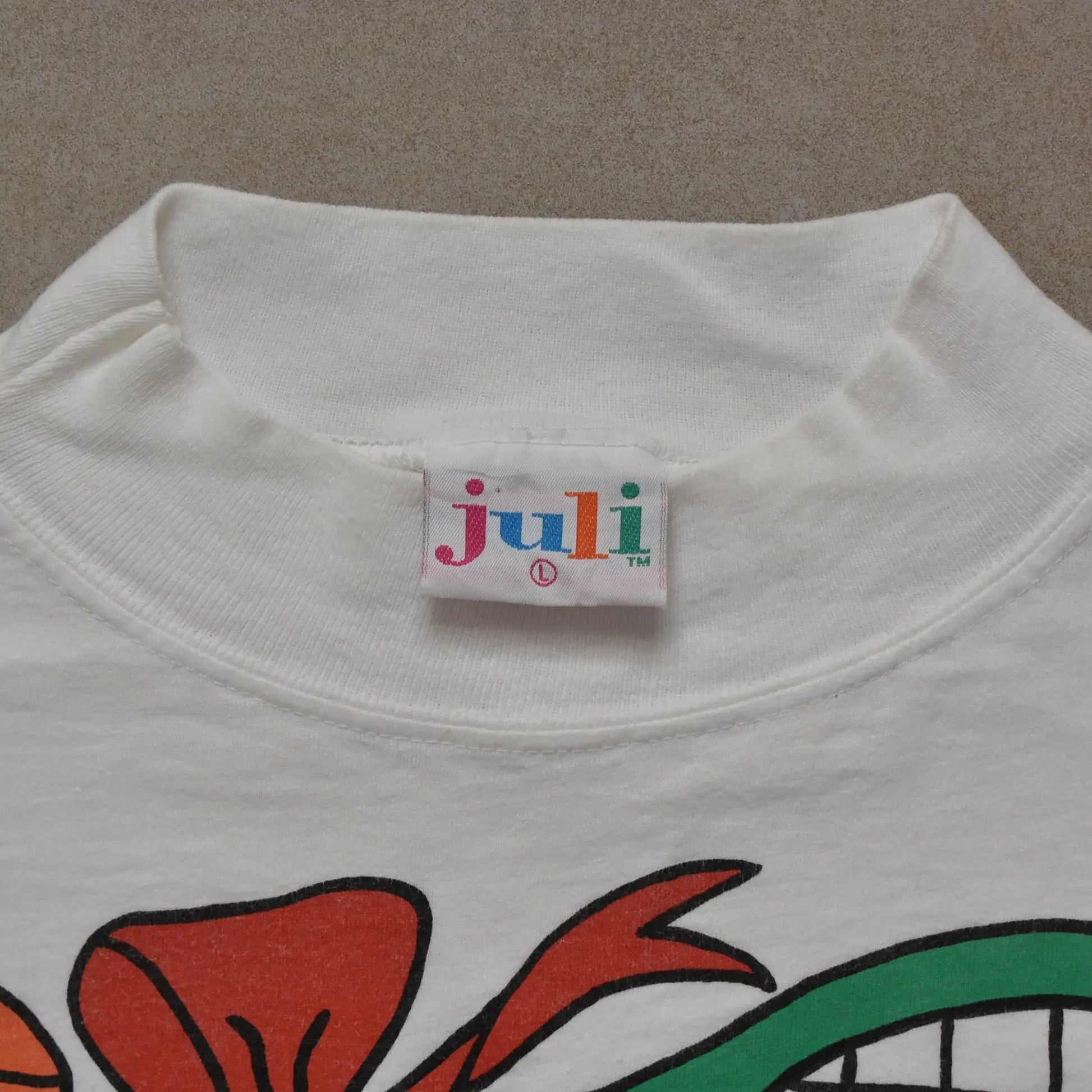 1993 Juli Party Racquets White Longsleeve - L sullivansvintage