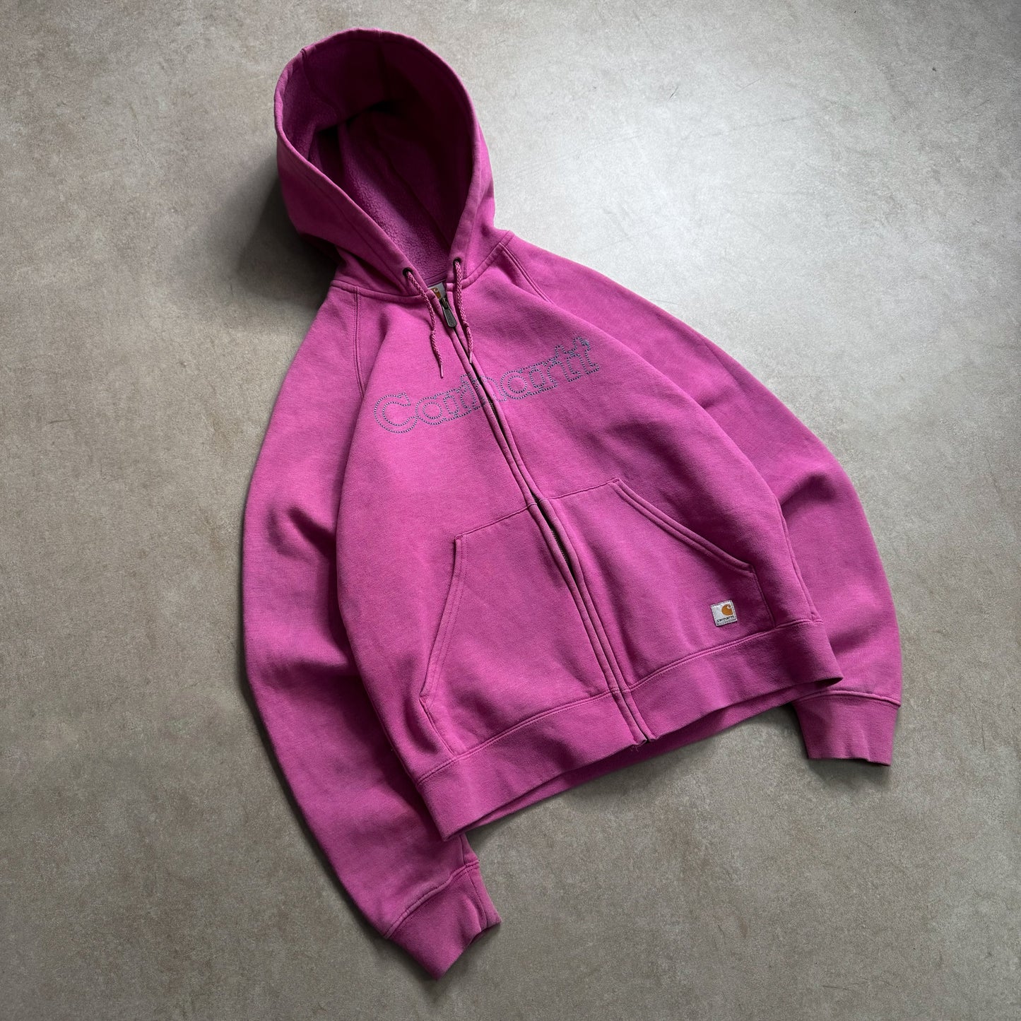 2000s Carhartt Pink Zip Hoodie - S sullivansvintage