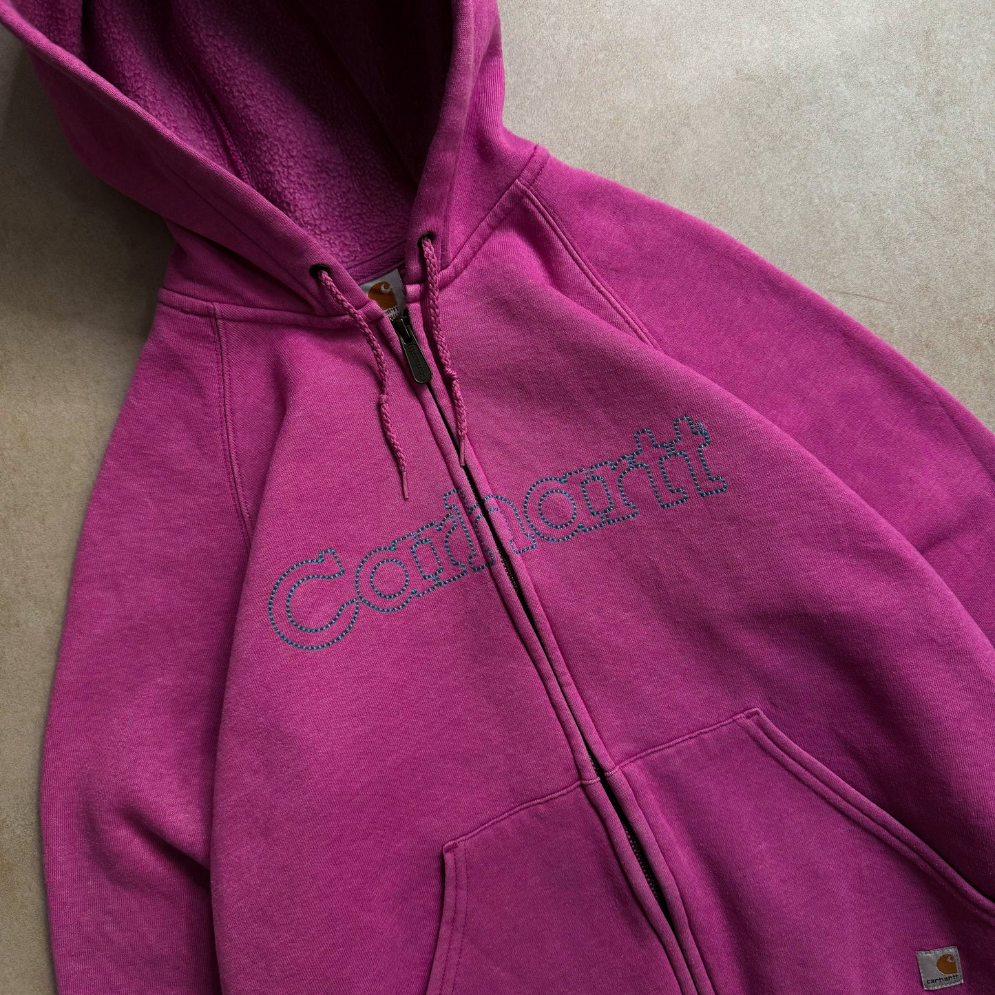 2000s Carhartt Pink Zip Hoodie - S sullivansvintage