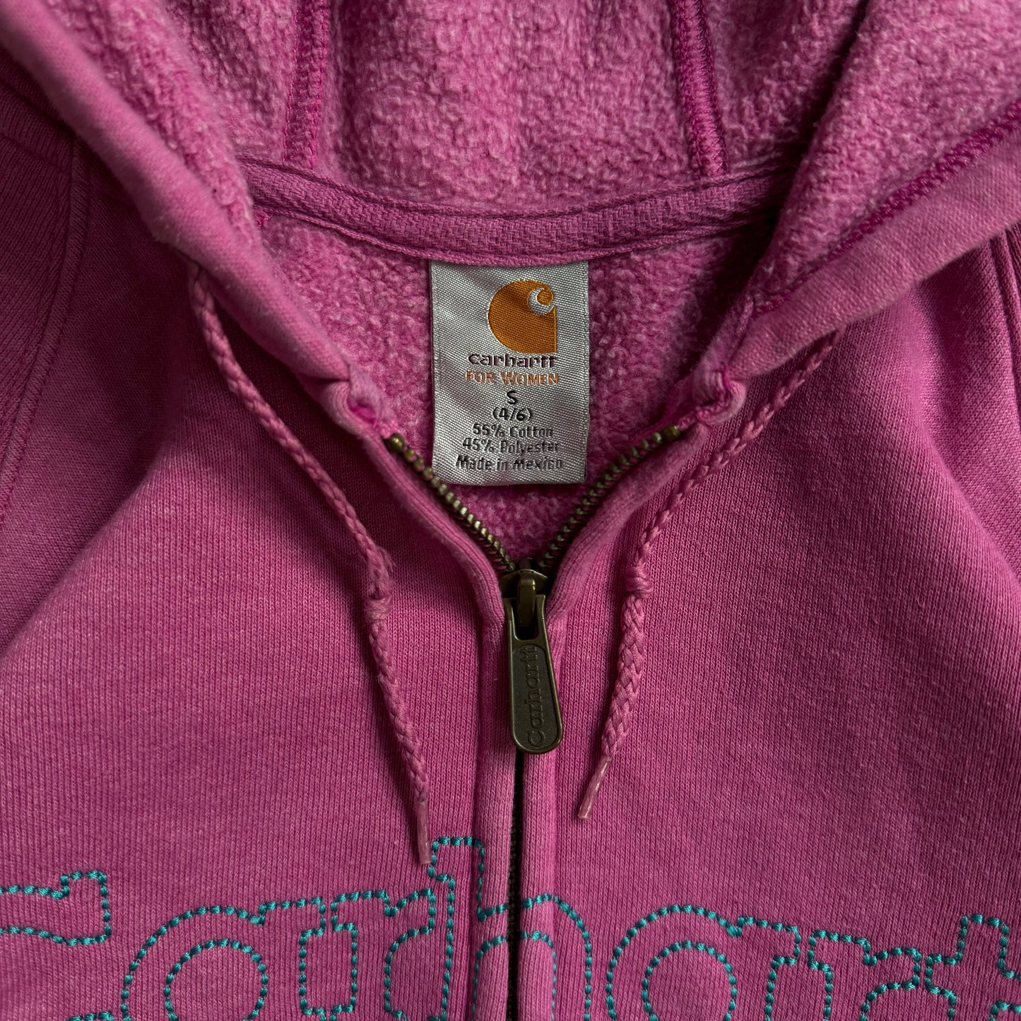 2000s Carhartt Pink Zip Hoodie - S sullivansvintage