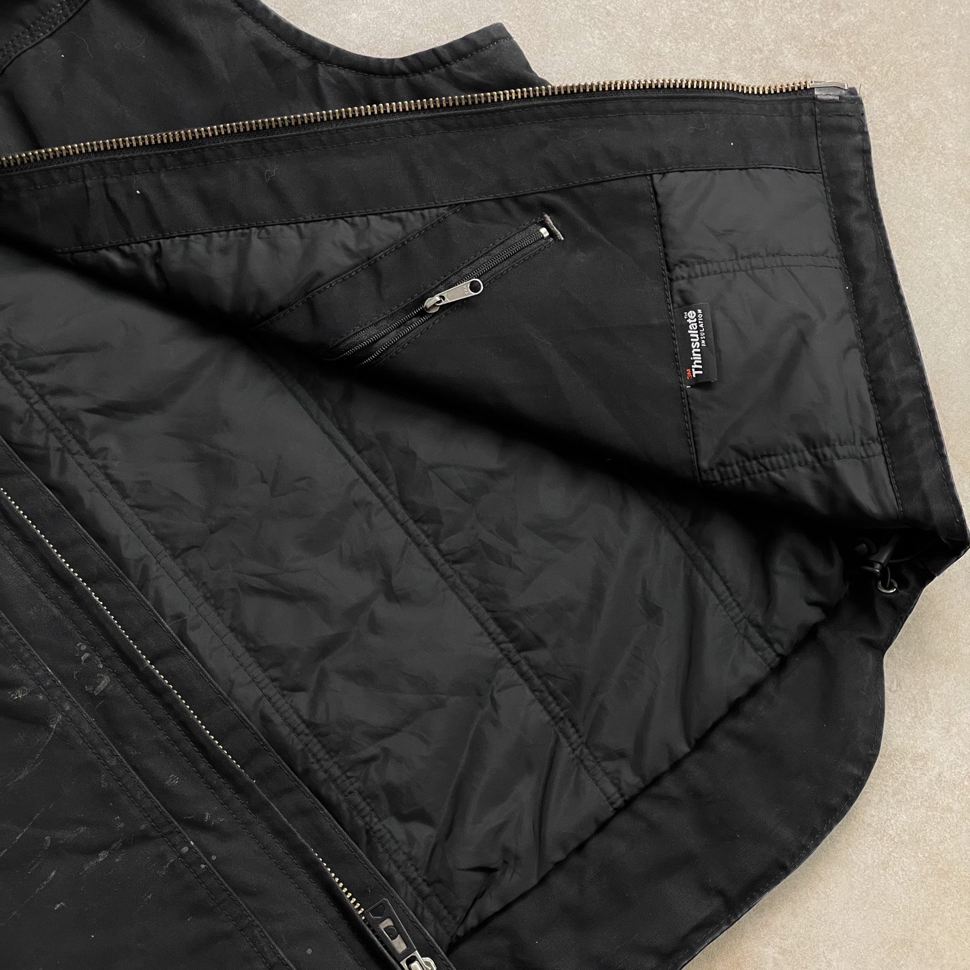 2000s Carhartt Quilted Gillet Black Vest - L sullivansvintage