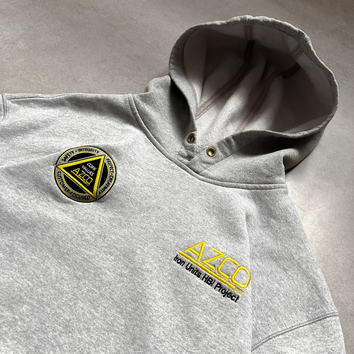 2000s Carhartt "AZCO" Grey Hoodie - XL sullivansvintage