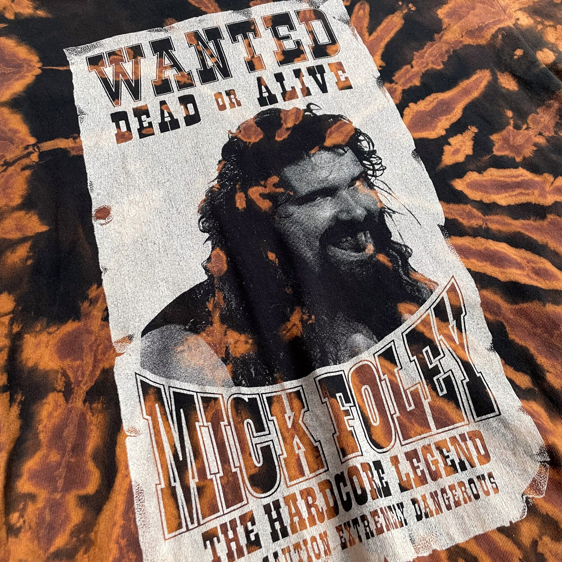 2000s Custom Tie Dye Mick Foley T Shirt - L sullivansvintage