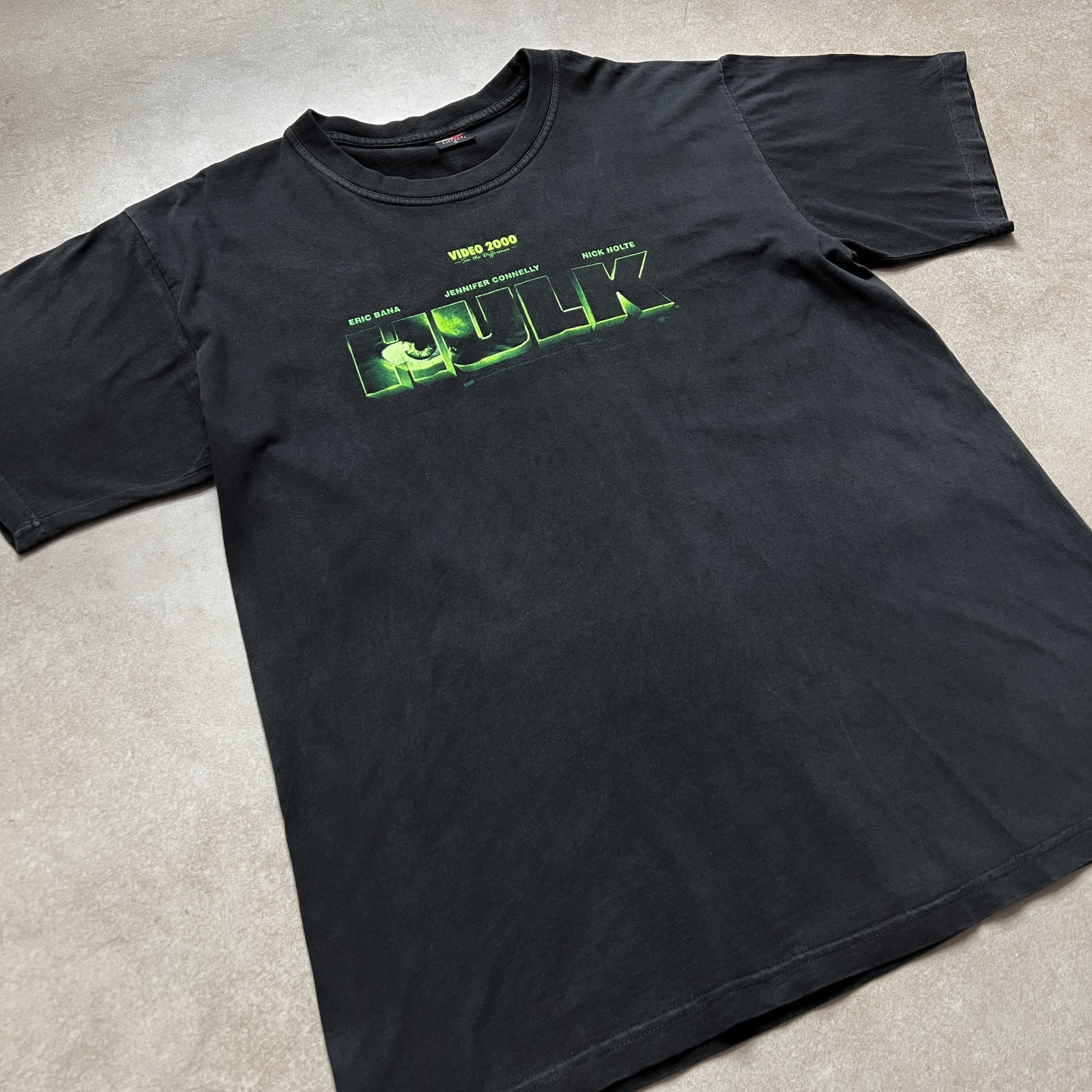 2000s Hulk Movie Black T Shirt - XL sullivansvintage