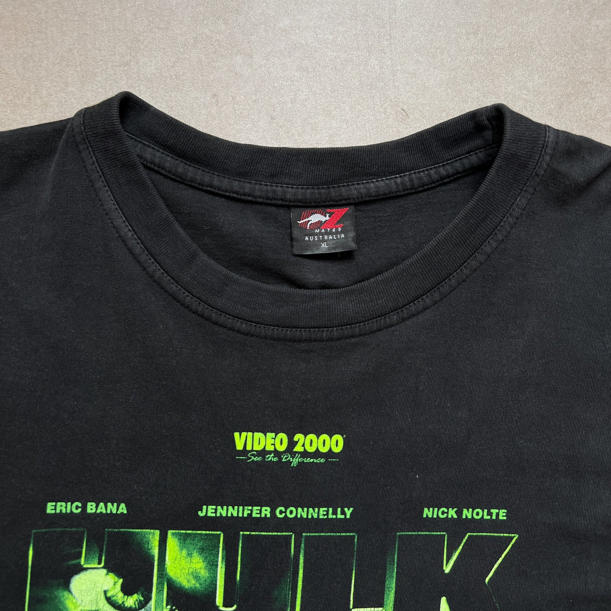 2000s Hulk Movie Black T Shirt - XL sullivansvintage