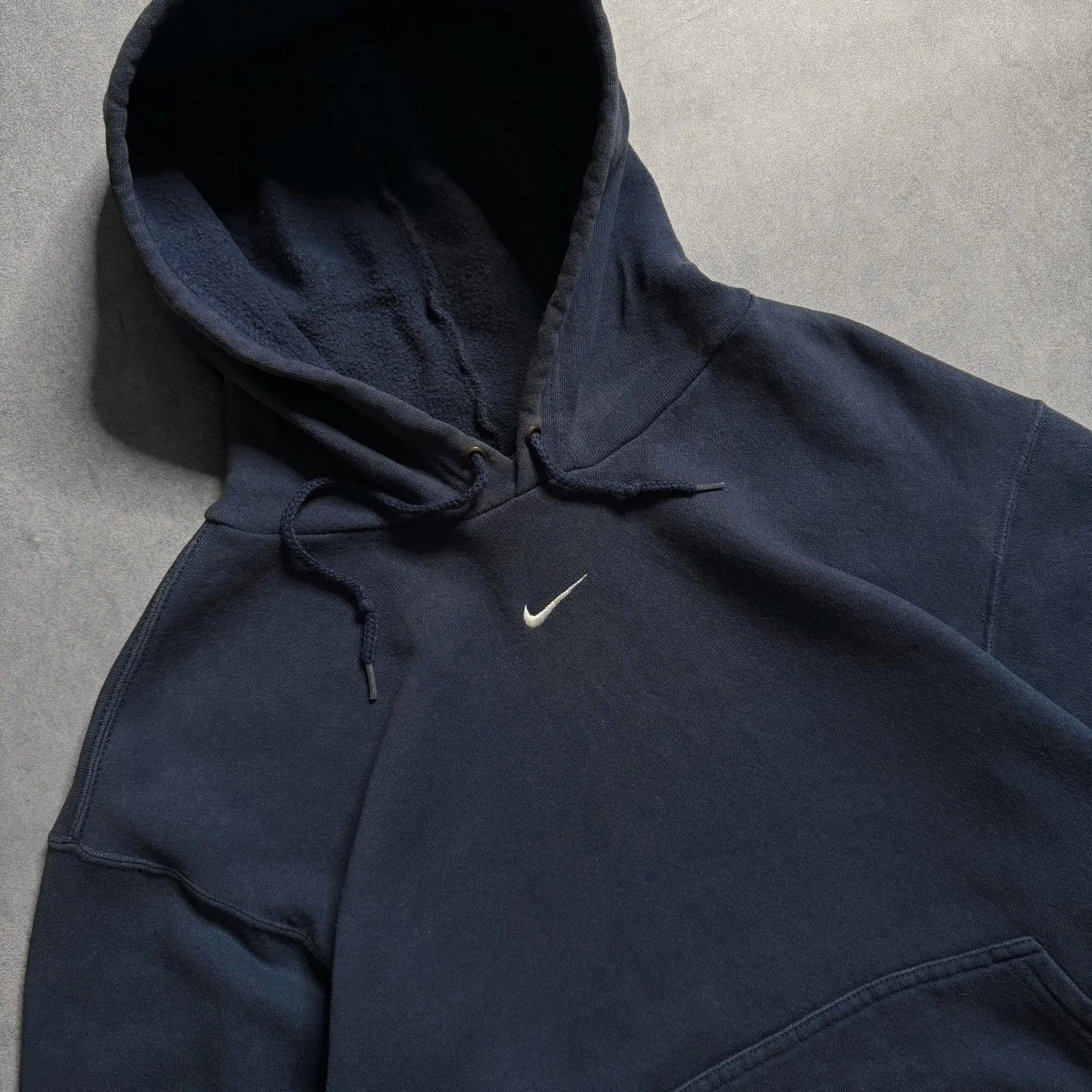 2000s Nike Center Swoosh Navy Hoodie - S sullivansvintage