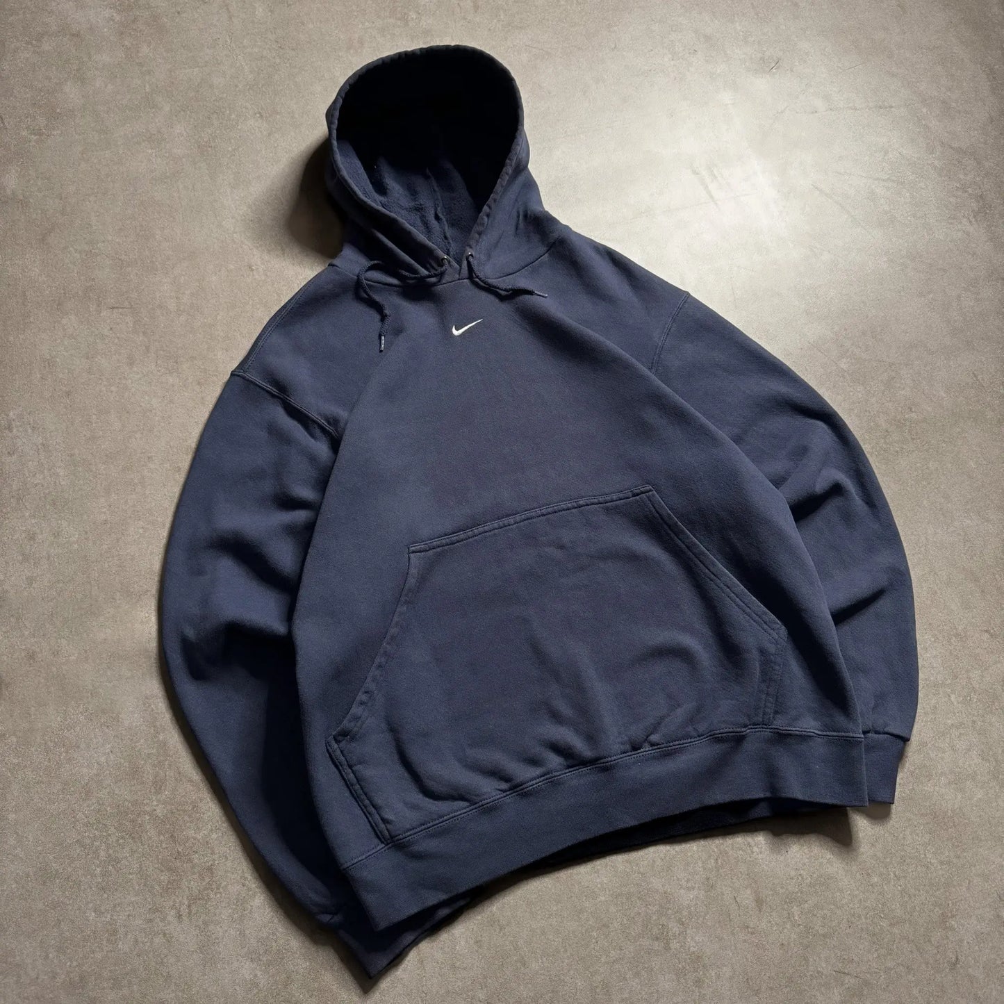 2000s Nike Center Swoosh Navy Hoodie - S sullivansvintage