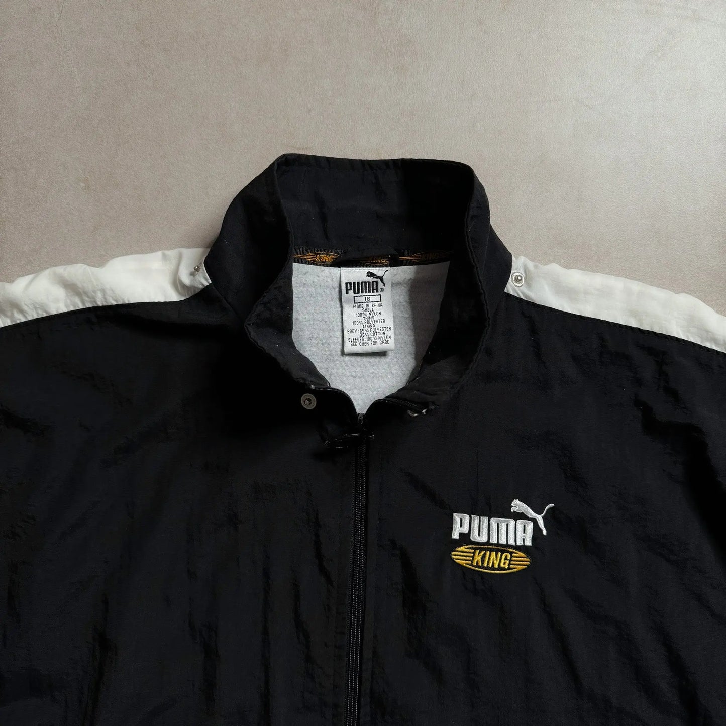 2000s Puma King Black Track Jacket - S sullivansvintage