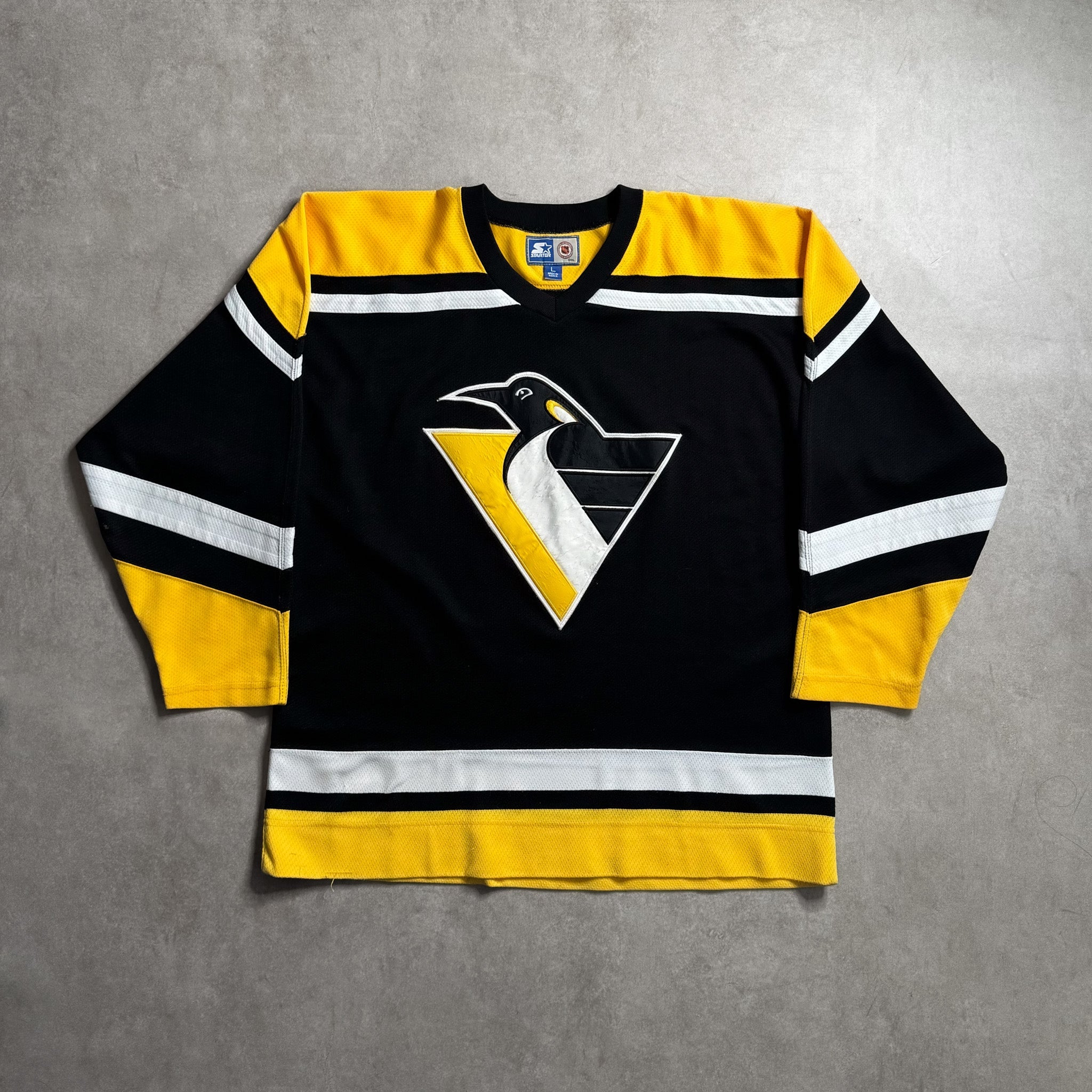 Starter orders Pittsburgh Penguins Robo NHL Hockey Jersey Vintage Black Alternate Youth