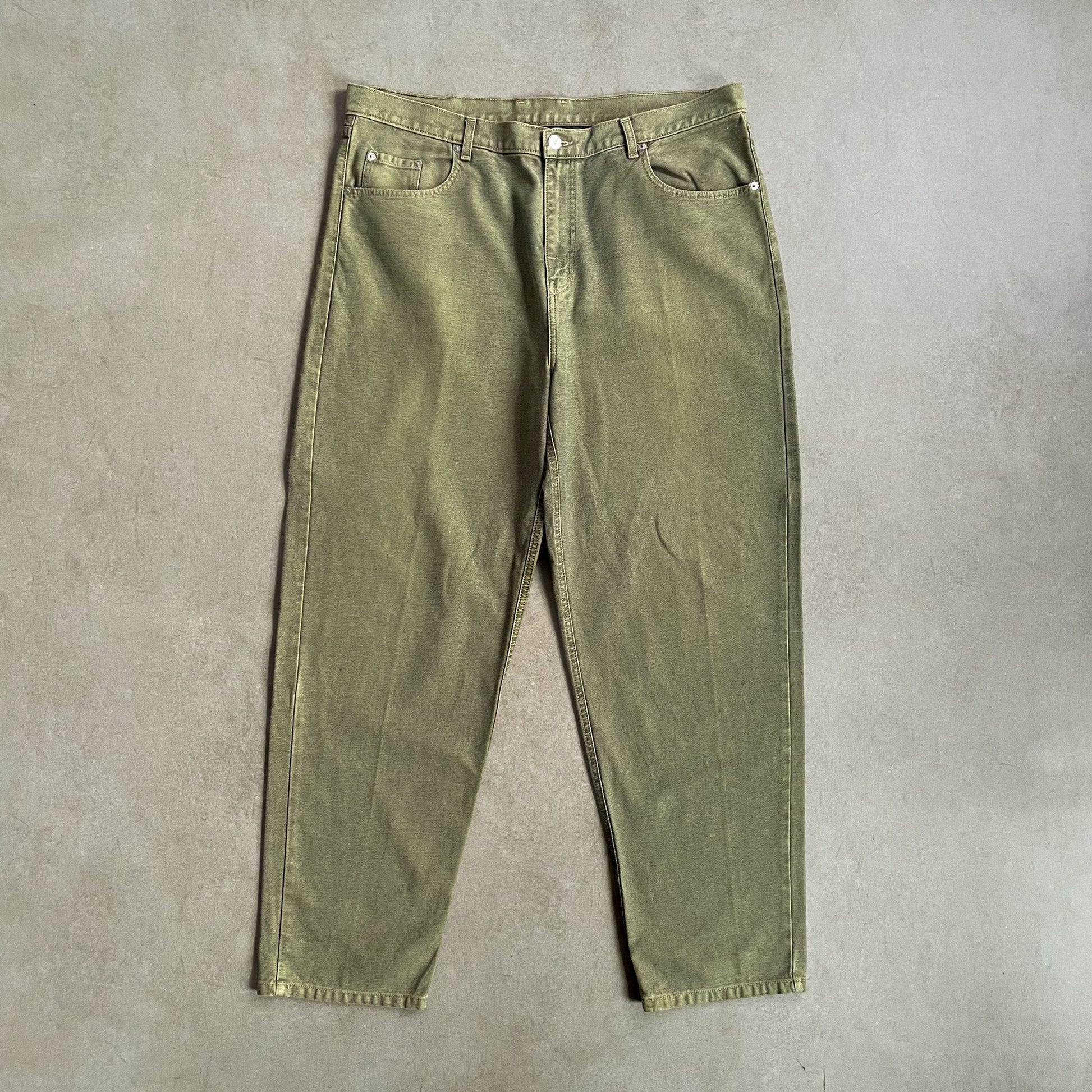 2000s Tencel Moss Green Pants - 42in sullivansvintage