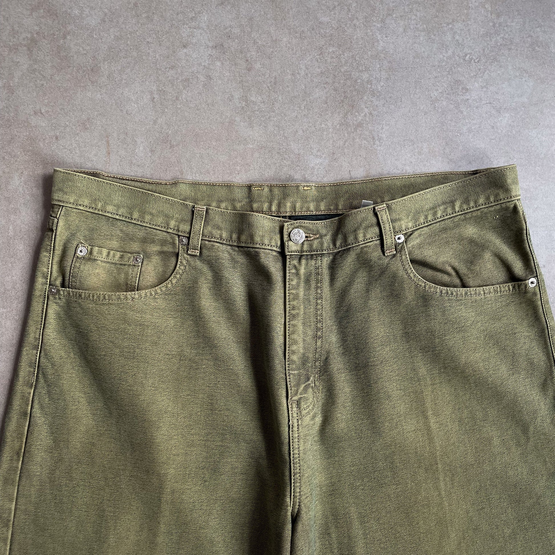 2000s Tencel Moss Green Pants - 42in sullivansvintage