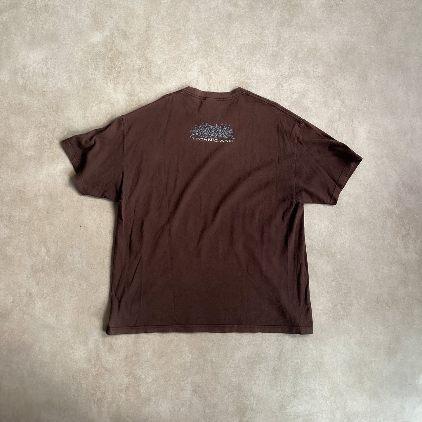 2000s Wild Style Technicians Graffiti Hip Hop Brown T Shirt - 2XL sullivansvintage