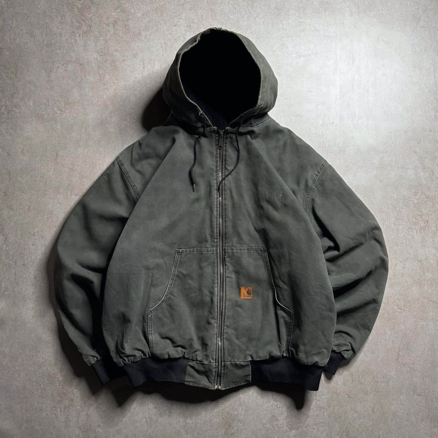 90s Carhartt Olive Active Hoodie - XXL sullivansvintage