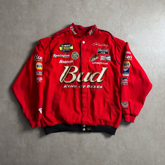 90s Chase Authentics NASCAR Dale Earnhardt Budweiser Jacket - XL sullivansvintage