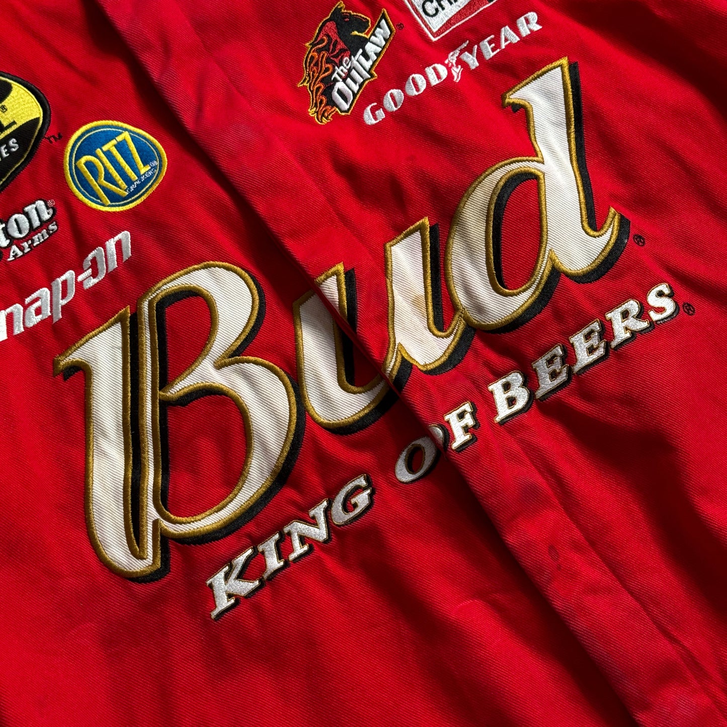 90s Chase Authentics NASCAR Dale Earnhardt Budweiser Jacket - XL sullivansvintage