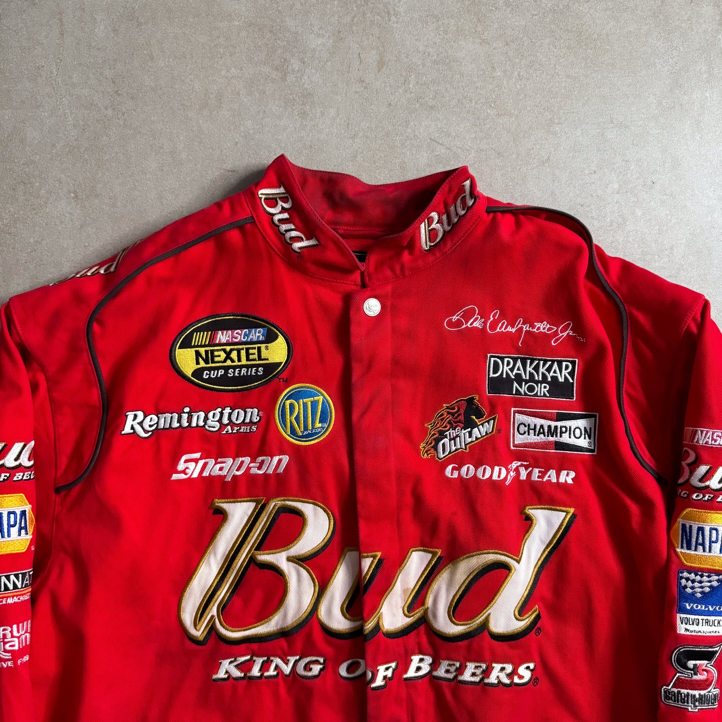 90s Chase Authentics NASCAR Dale Earnhardt Budweiser Jacket - XL sullivansvintage