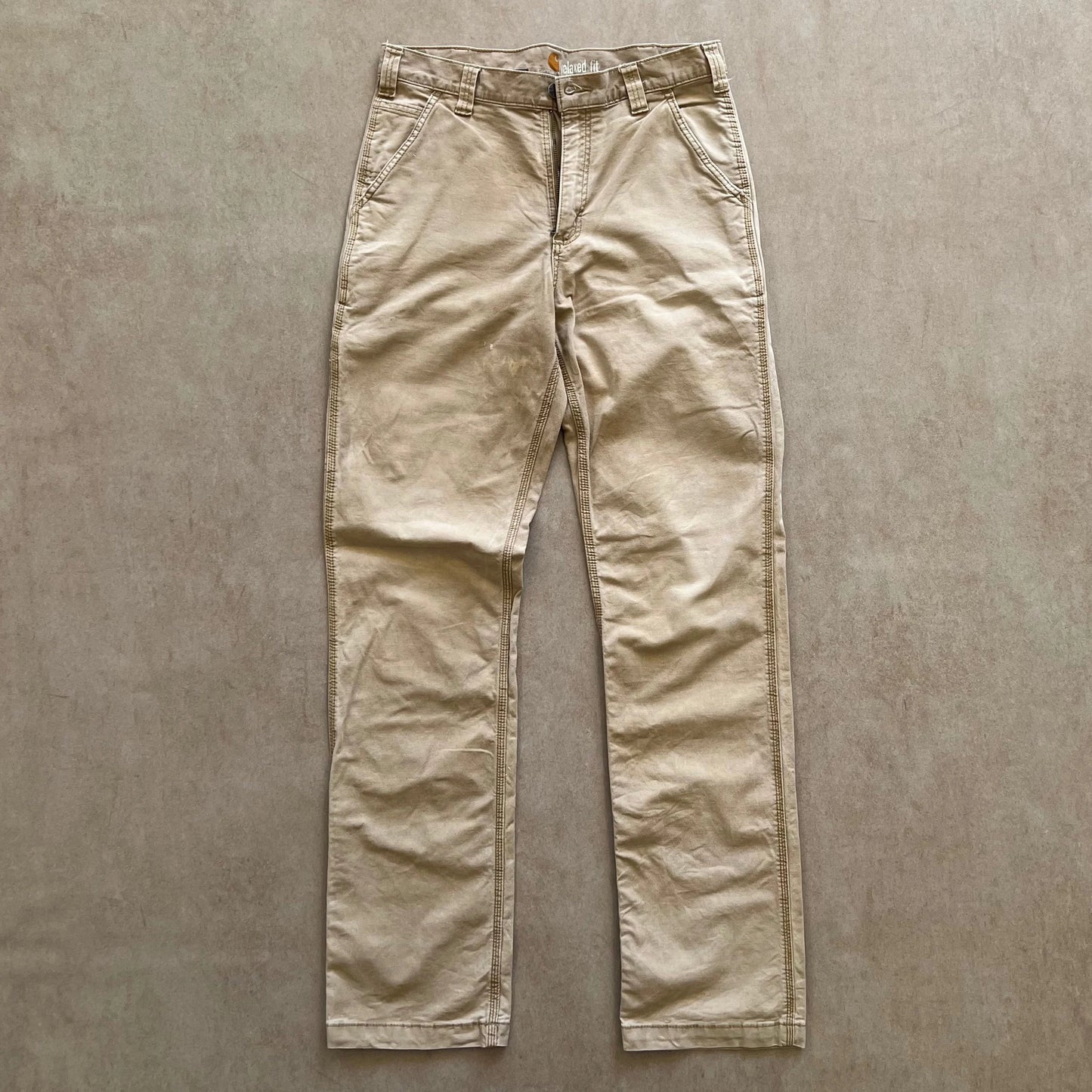 Carhartt-Beige-Relaxed-Fit-Pants-32in-sullivansvintage