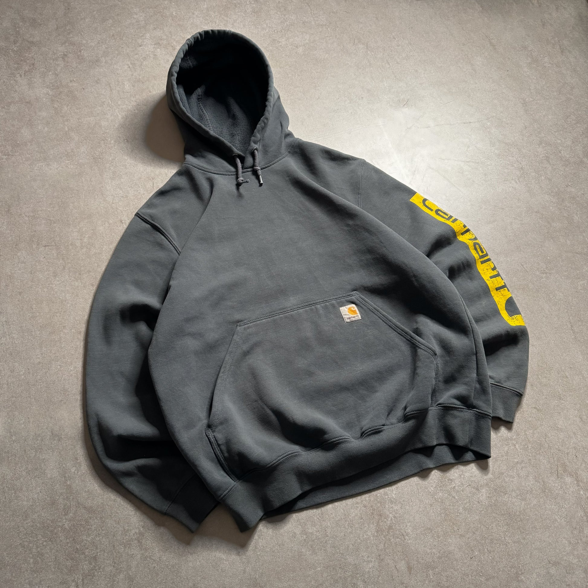 Carhartt Grey Logo Hoodie - M sullivansvintage