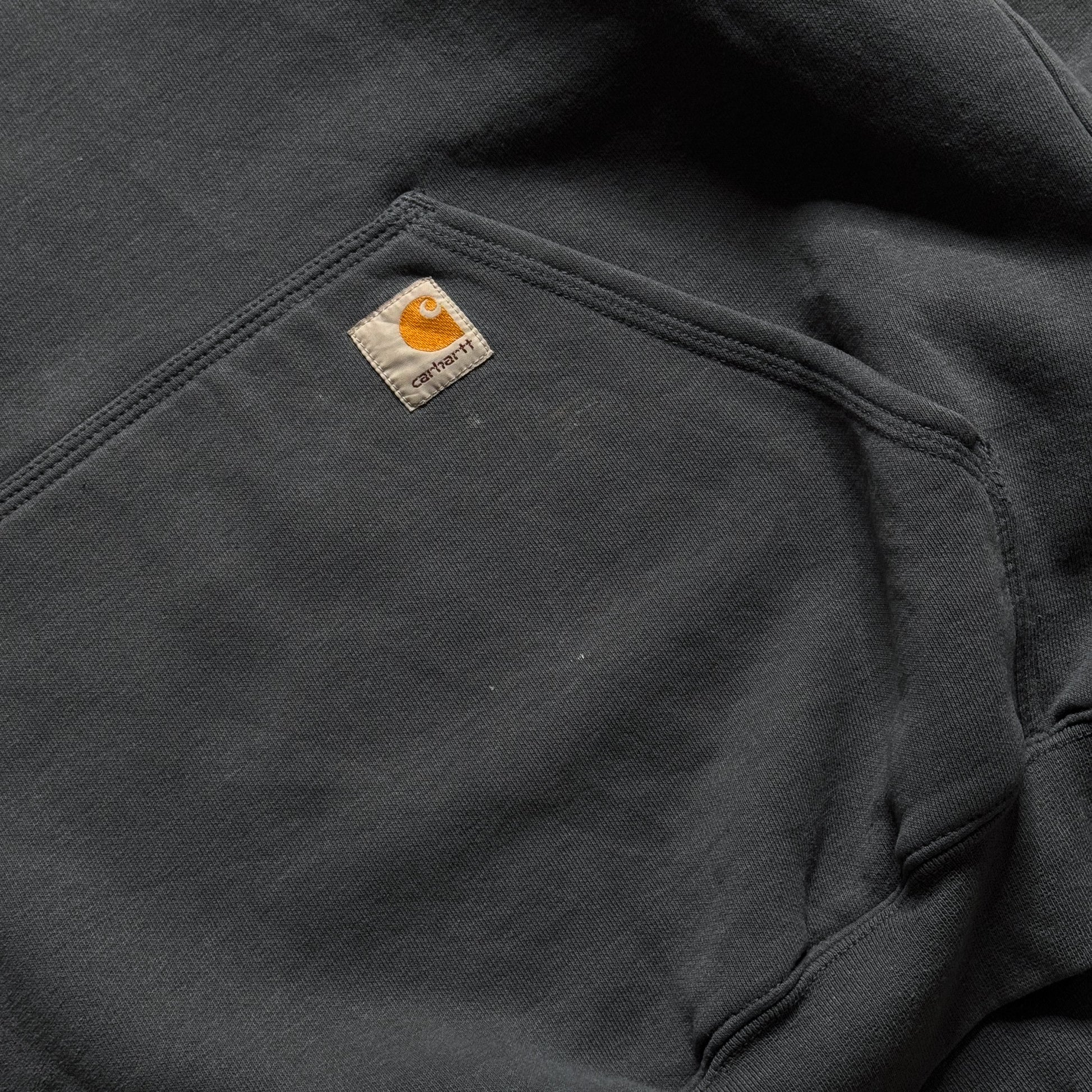 Carhartt Grey Logo Hoodie - M sullivansvintage