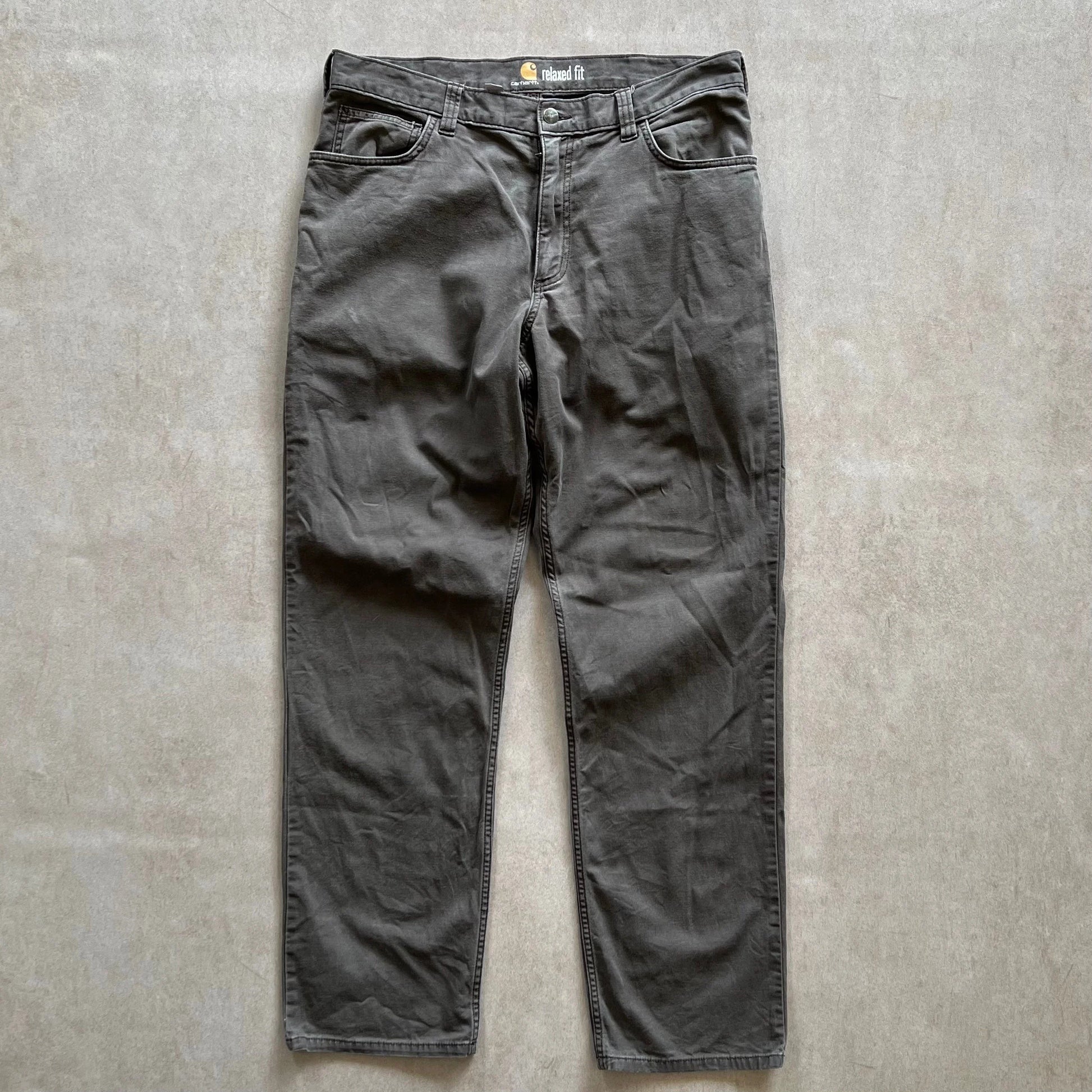 Carhartt-Olive-Grey-Relaxed-Fit-Pants-36in-sullivansvintage
